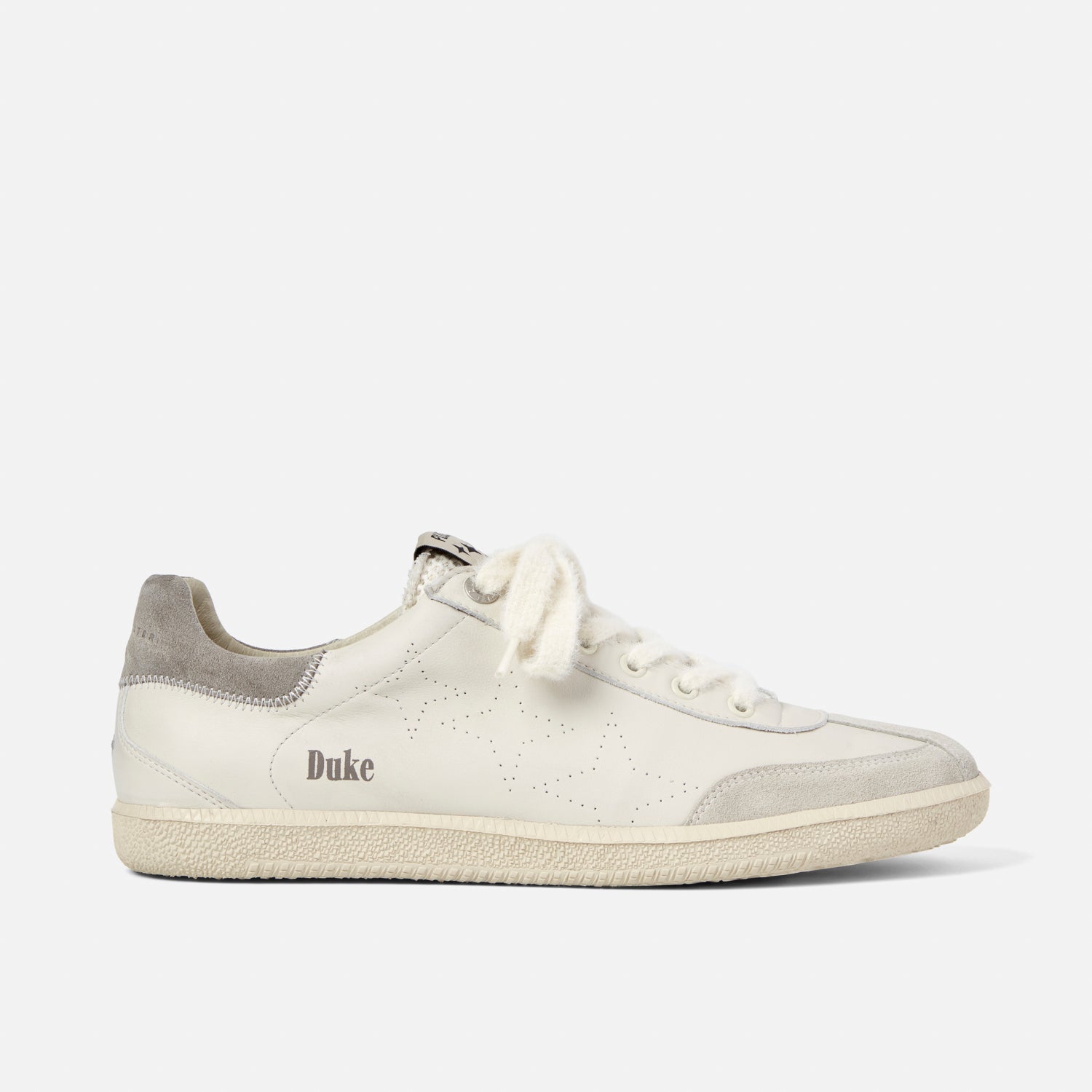 Duke + Dexter, Men’s Plus Designer Duke Vintage Grey + White Sneaker – Men’s, Size