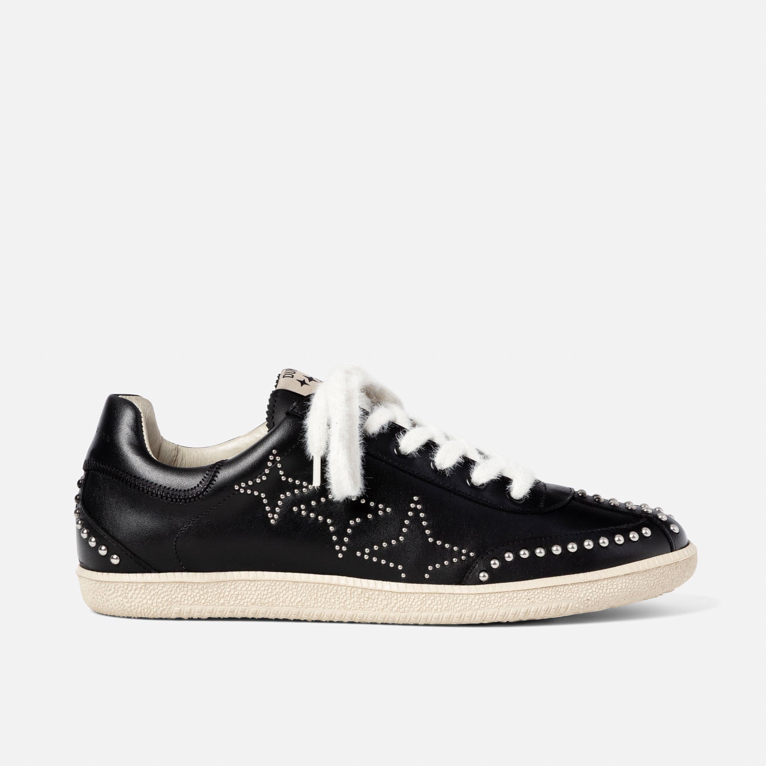 Duke + Dexter, Men’s Plus Designer Duke Black Studded Sneaker – Men’s, Size
