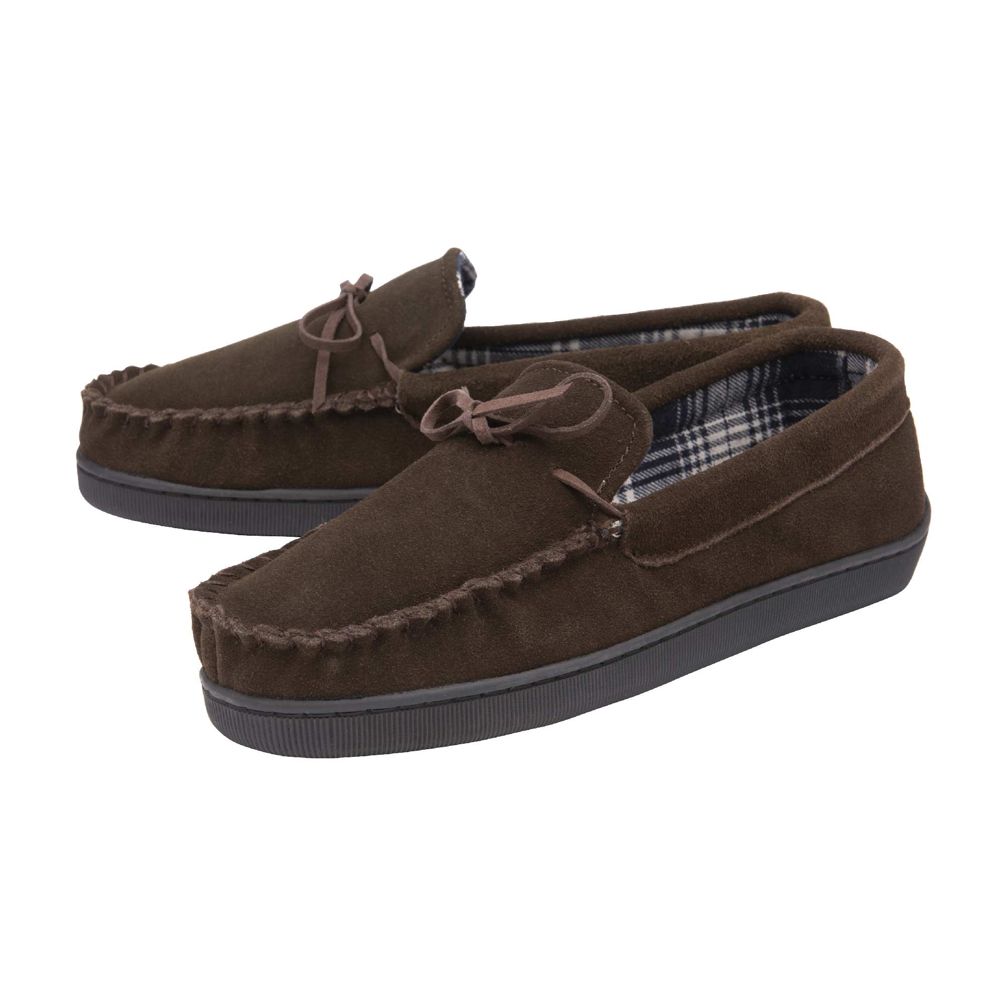Mens Real Suede Leather Fleece Lined Slippers Sizes – Dark Brown Mens Real Suede Leather Fleece Lined Slippers Sizes – Dark Brown