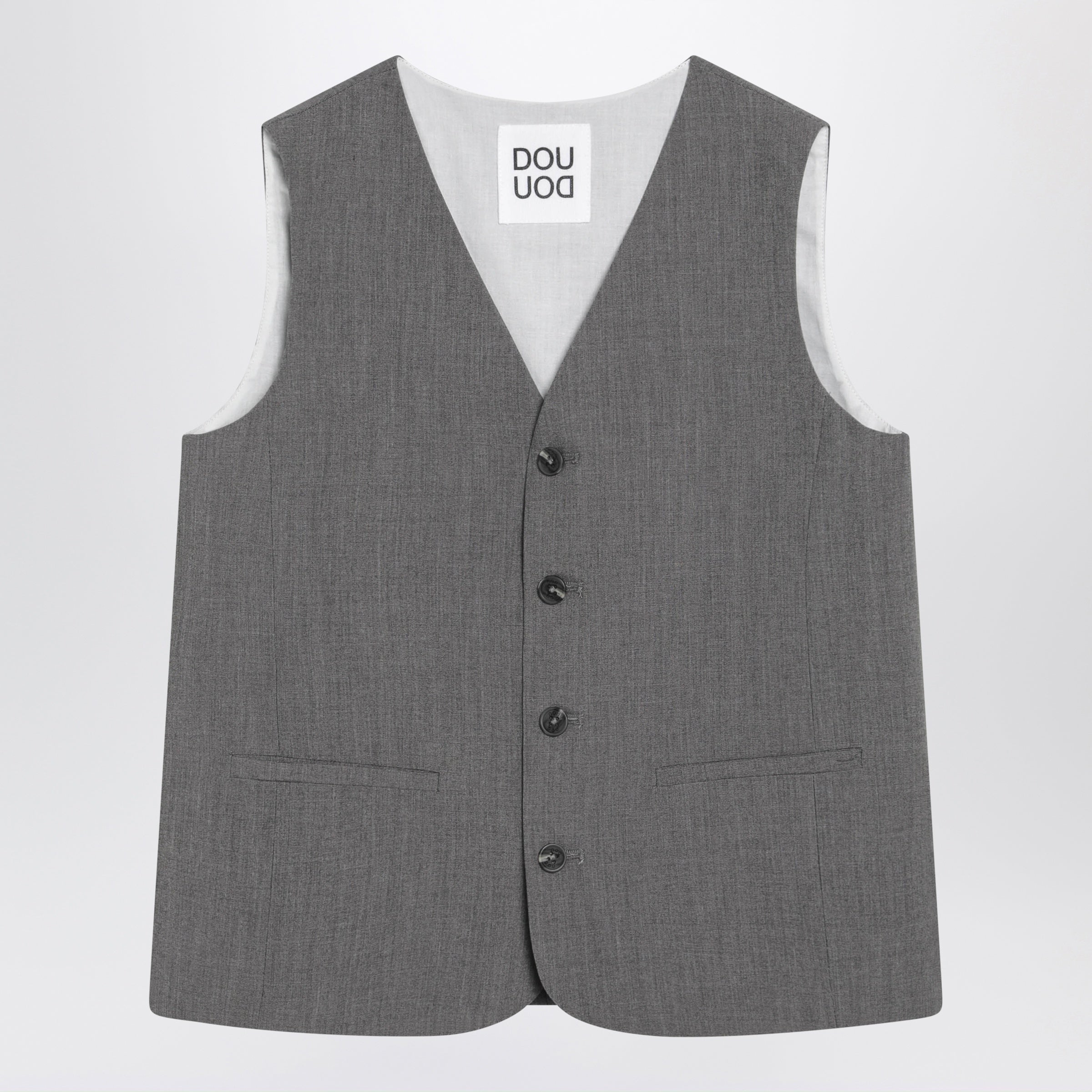Grey single-breasted vest Grey single-breasted vest