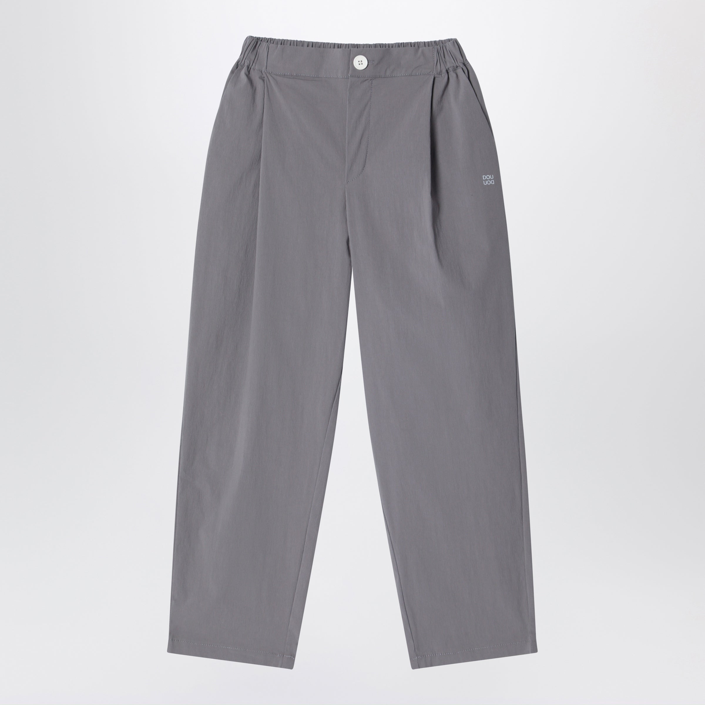 Grey trousers in cotton blend