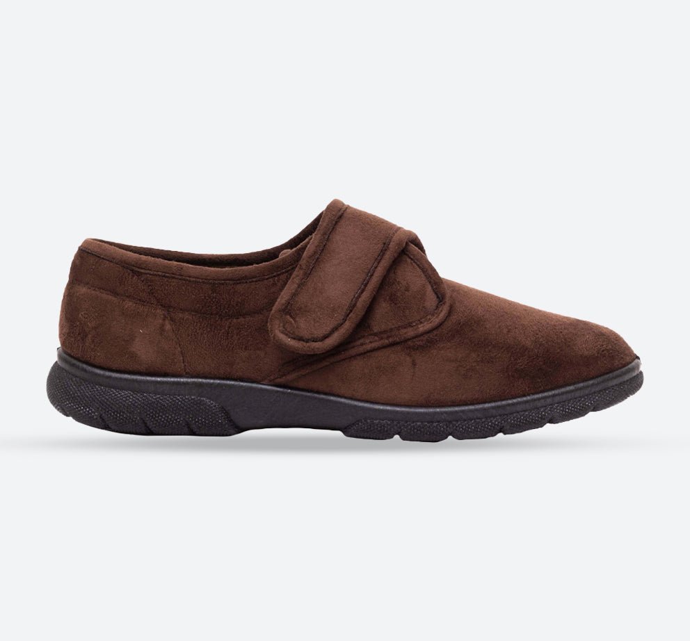 Mens Wide Fit DB Daniel Slippers, Brown V E – E Mens Wide Fit DB Daniel Slippers, Brown V E – E
