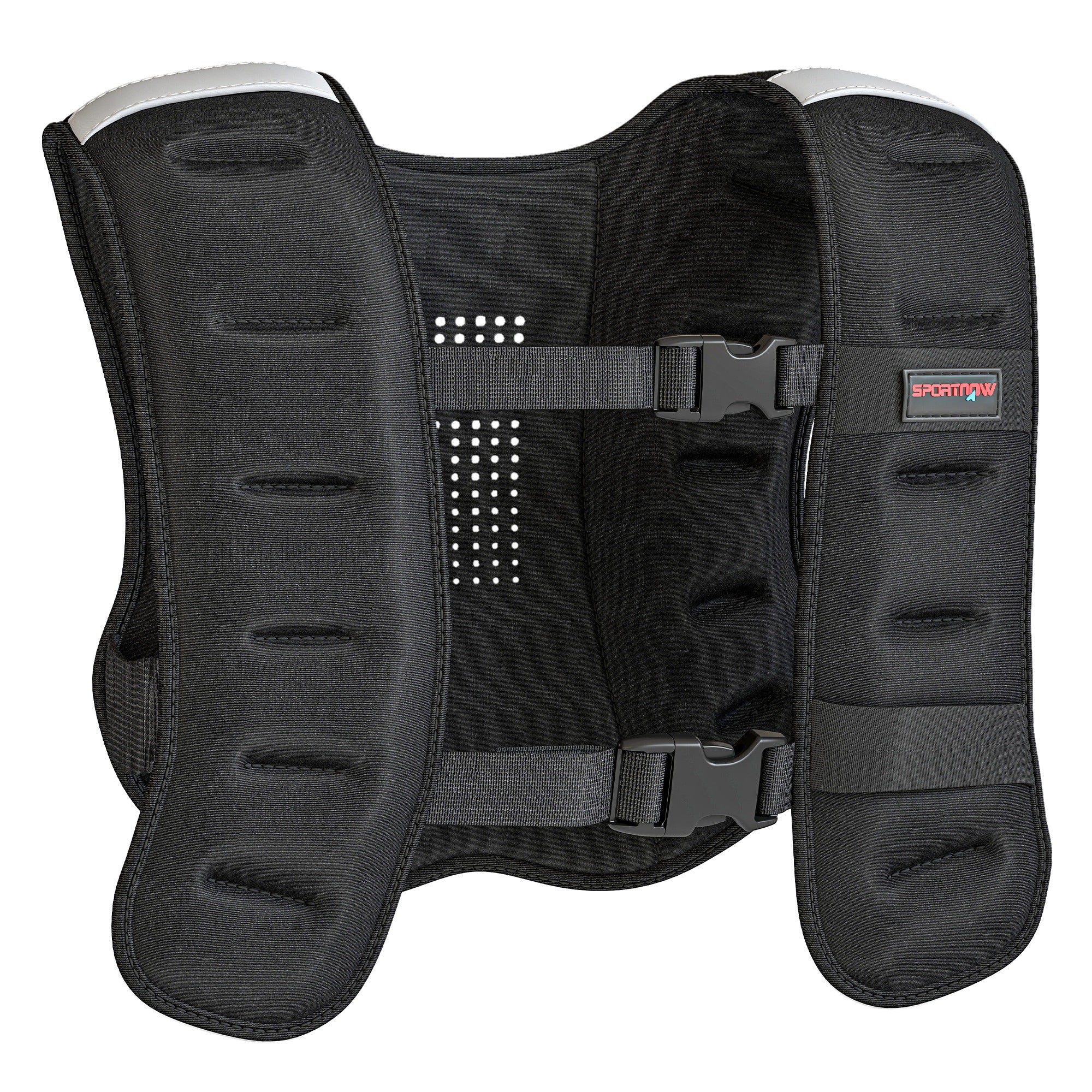 MCL Weighted Vest, kg Weight Vest with Adjustable Straps, Reflective Strips, Black MCL Weighted Vest, kg Weight Vest with Adjustable Straps, Reflective Strips, Black