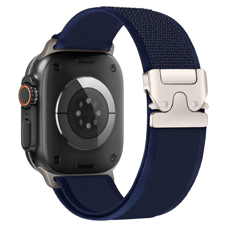 xDfind Titanium Buckle Snap Button Loop Nylon Watch Band, For Apple Watch mm mm mm – For Apple Watch mm mm mm mm Navy Blue