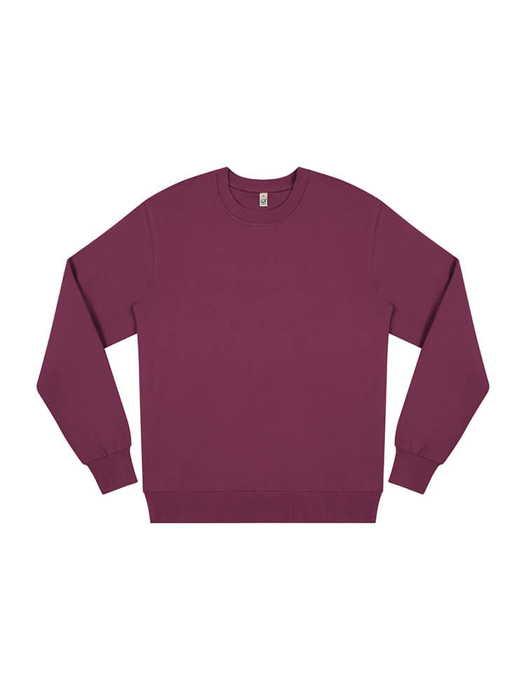 Organic Cotton Faded Sweatshirt – L Faded Burgundy