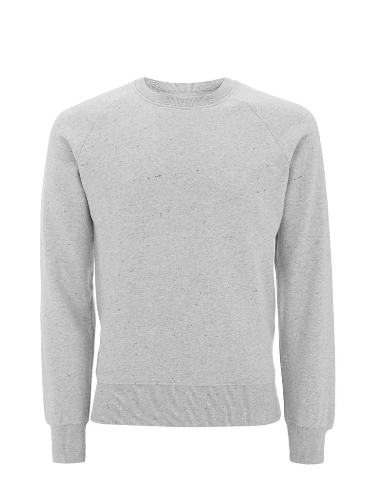 Organic Cotton Raglan Sweatshirt: Earth Positive – M Grey Marl