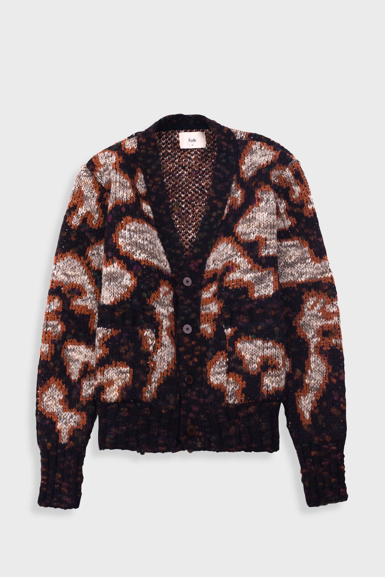Mixed Yarn Cardigan – Espresso Mix