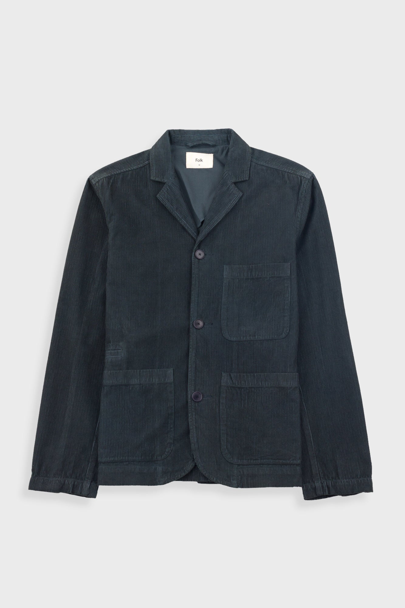 Wide Fit Blazer – Smoke Grey Cord
