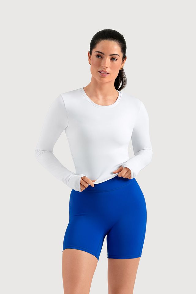 BLOCH Ladies Apex Form Long Sleeve Top, White