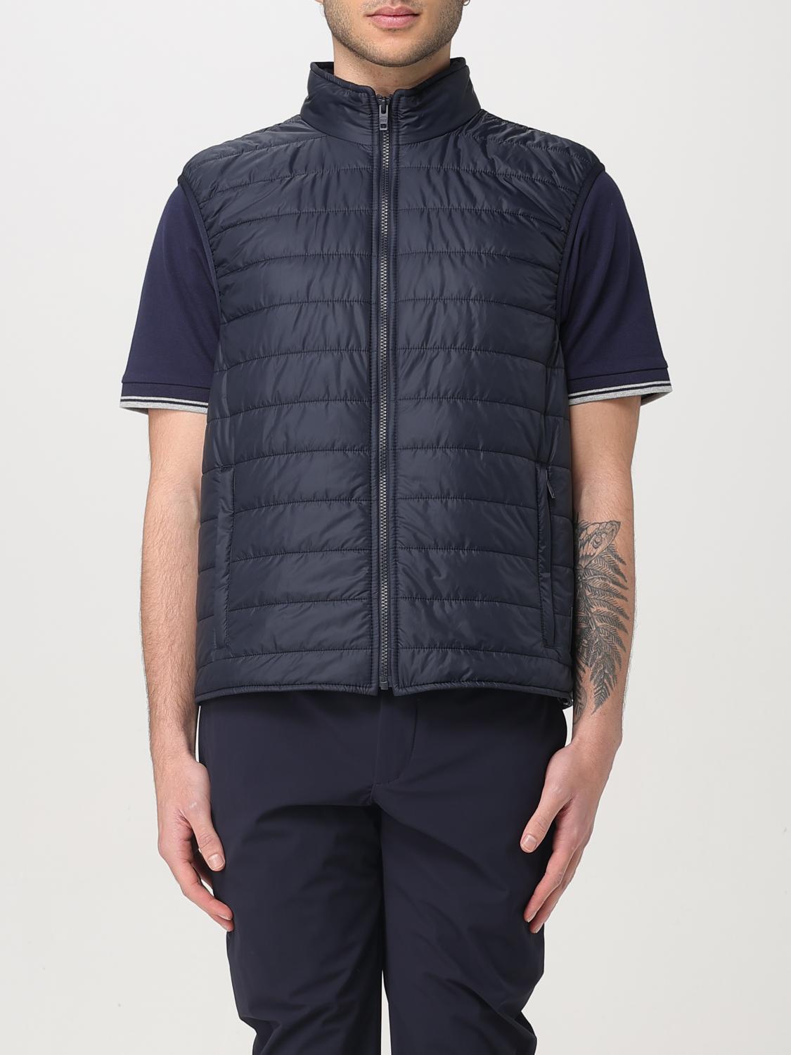 FAY Suit Vest Men color Blue