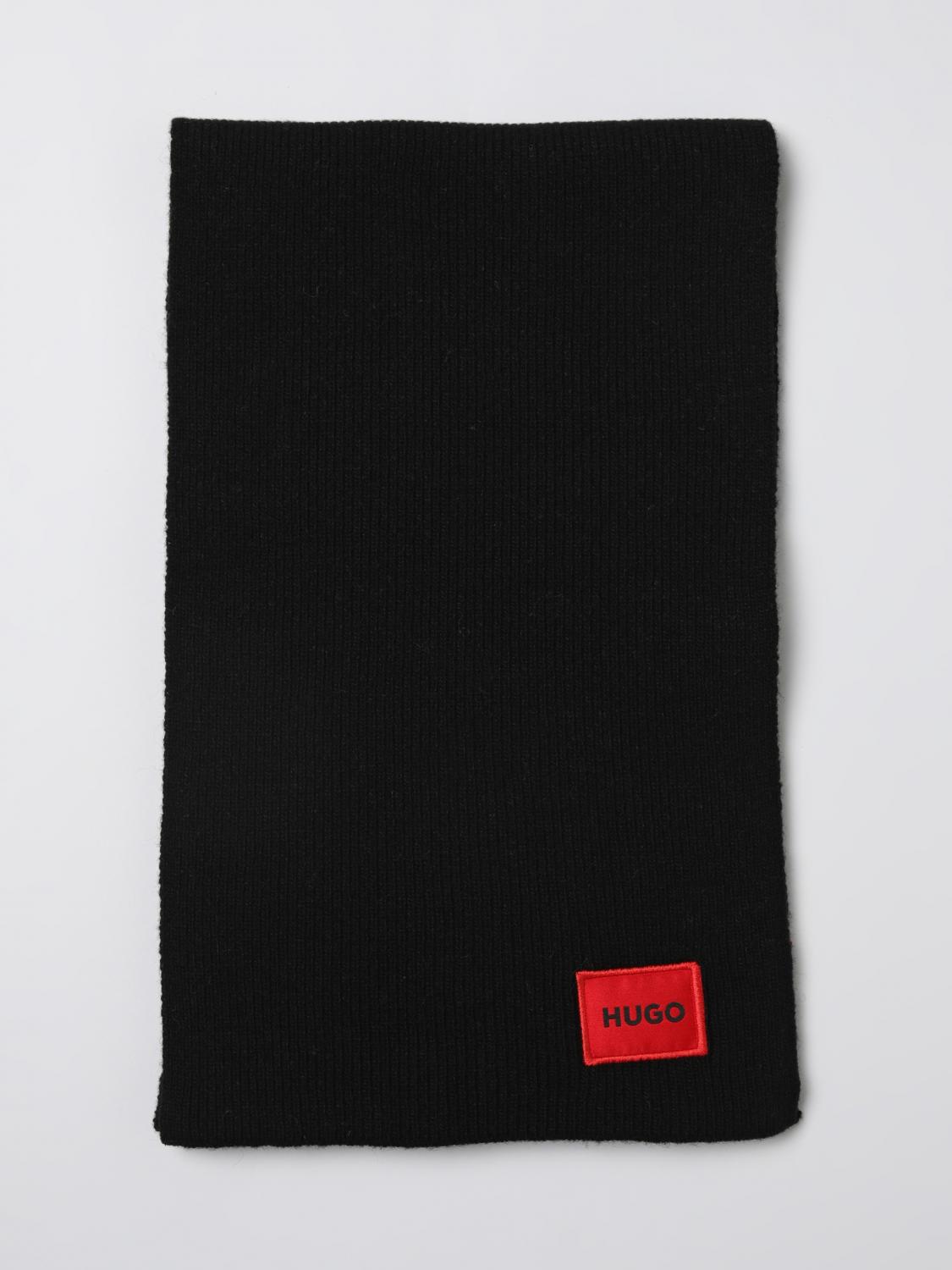 HUGO Scarf Men color Black