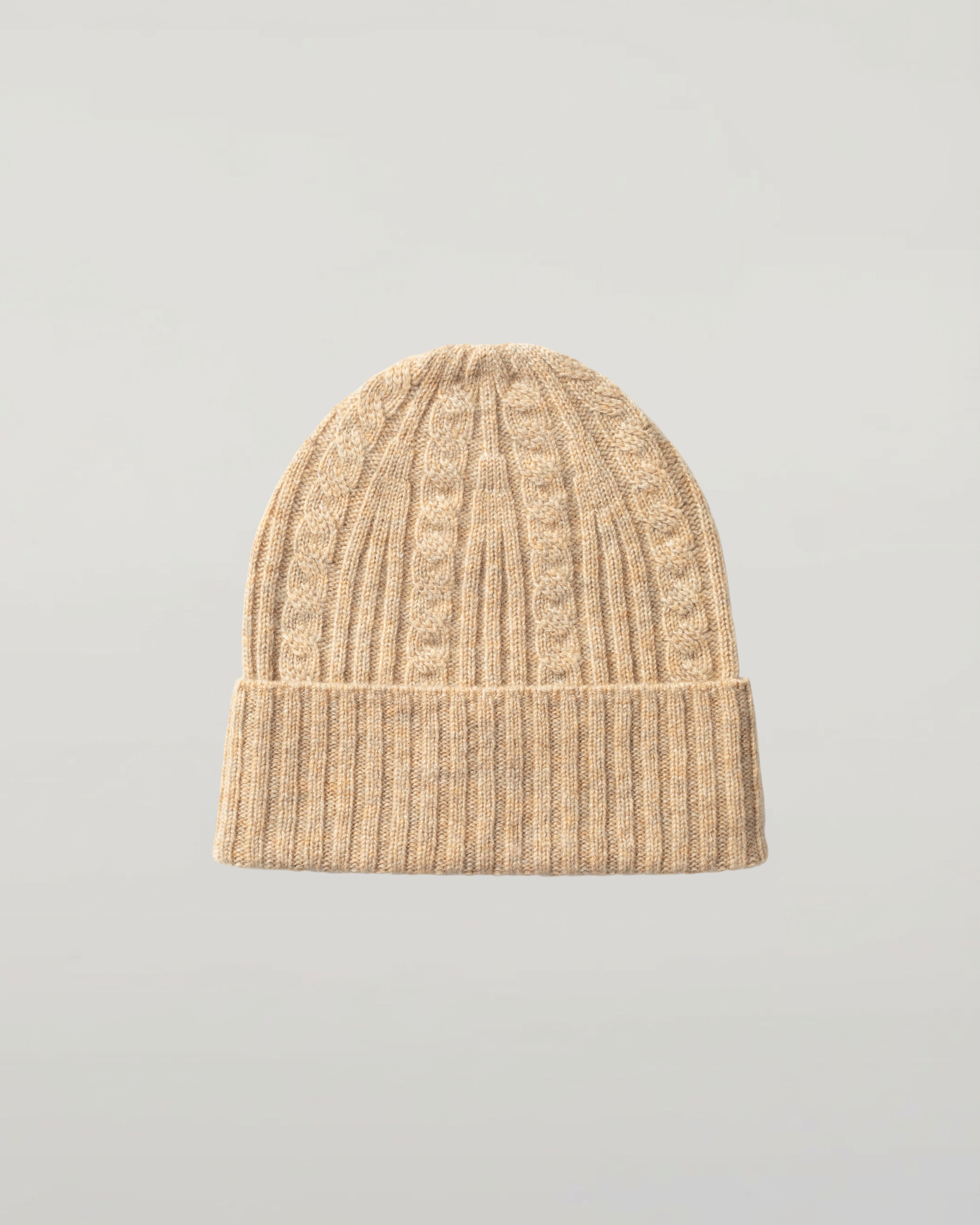 Cable & Rib Natural Cashmere Beanie Cable & Rib Natural Cashmere Beanie