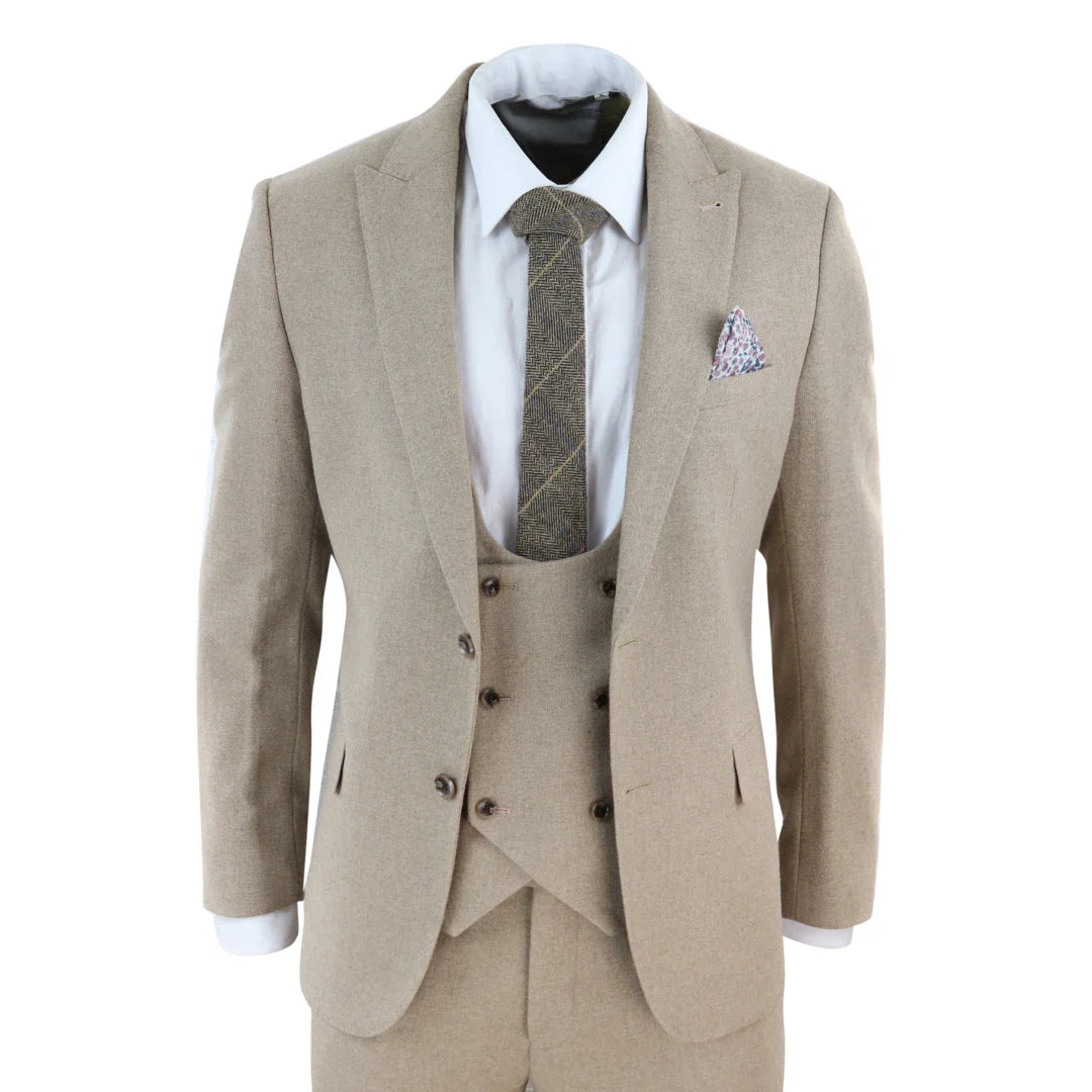 Men’ Piece Suit Tan Brown Double Breasted – ” Jacket ” Trousers Men’ Piece Suit Tan Brown Double Breasted – ” Jacket ” Trousers
