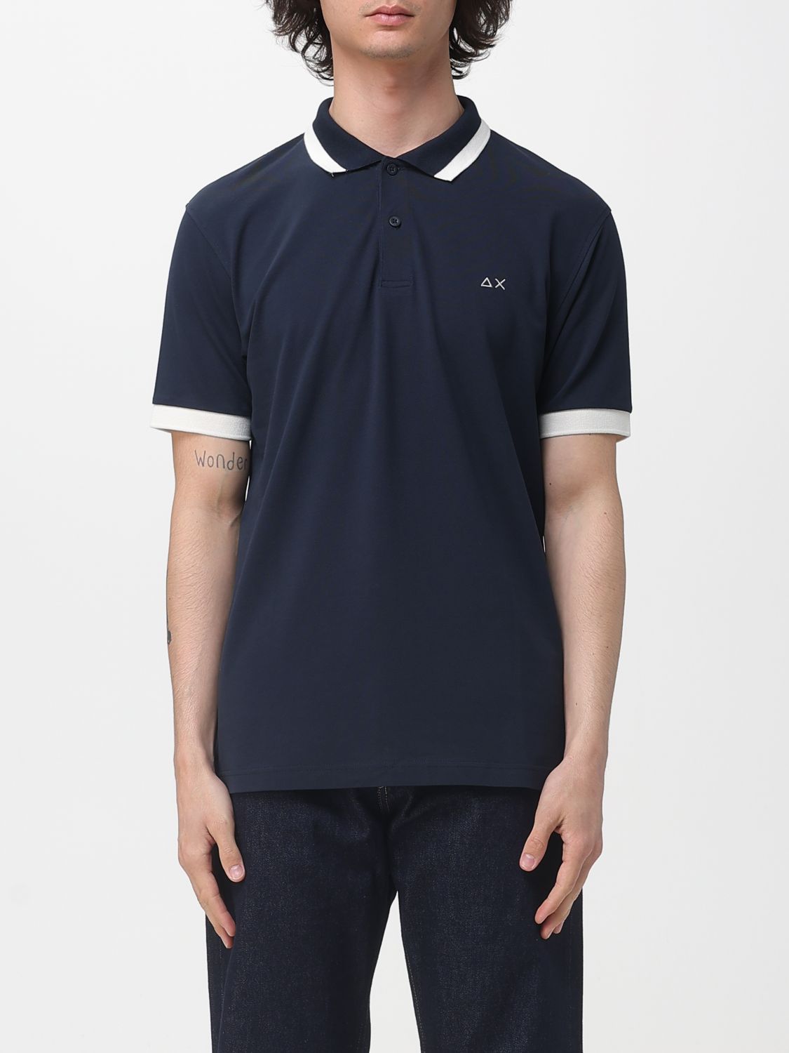 SUN Polo Shirt Men color Navy