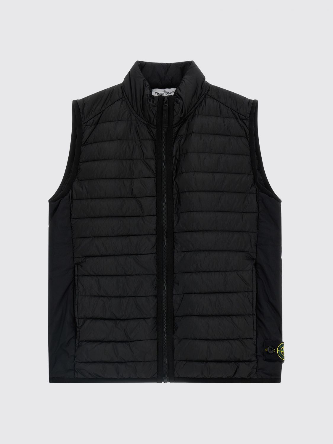 STONE ISLAND JUNIOR Waistcoat Kids color Black STONE ISLAND JUNIOR Waistcoat Kids color Black