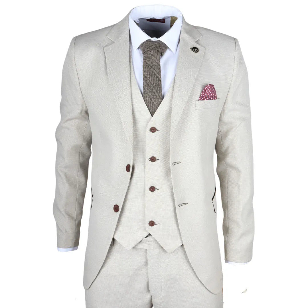 IM – Men’s Piece Cream Classic Wedding Suit – ” Jacket ” Trousers
