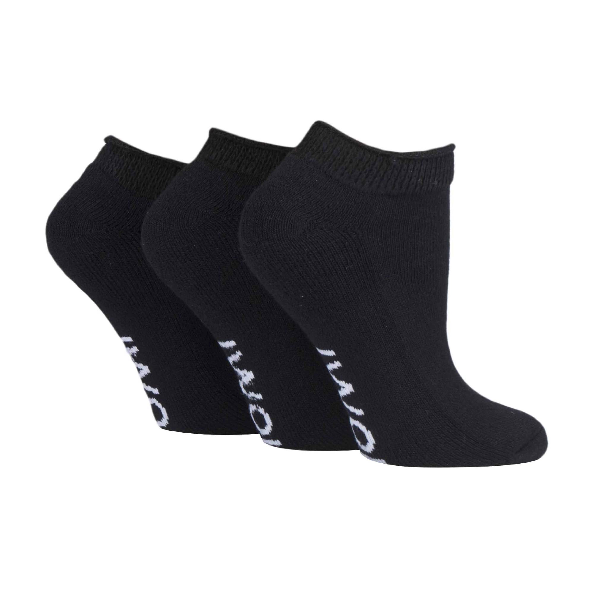 Pack Cotton Trainer Diabetic Socks for Swollen Feet & Ankles – – Black
