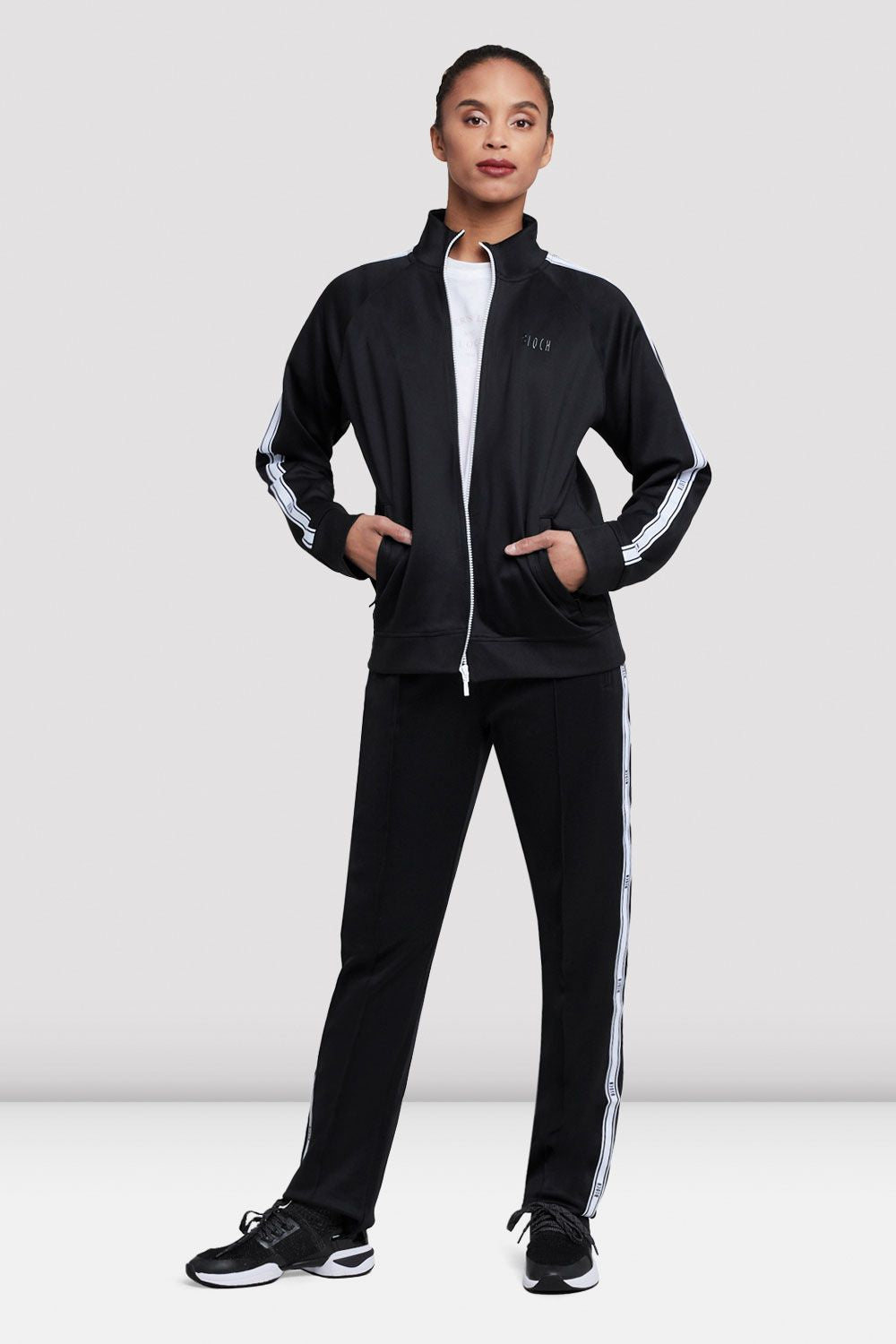 BLOCH Adult Bloch Logo Track Jacket, Black BLOCH Adult Bloch Logo Track Jacket, Black