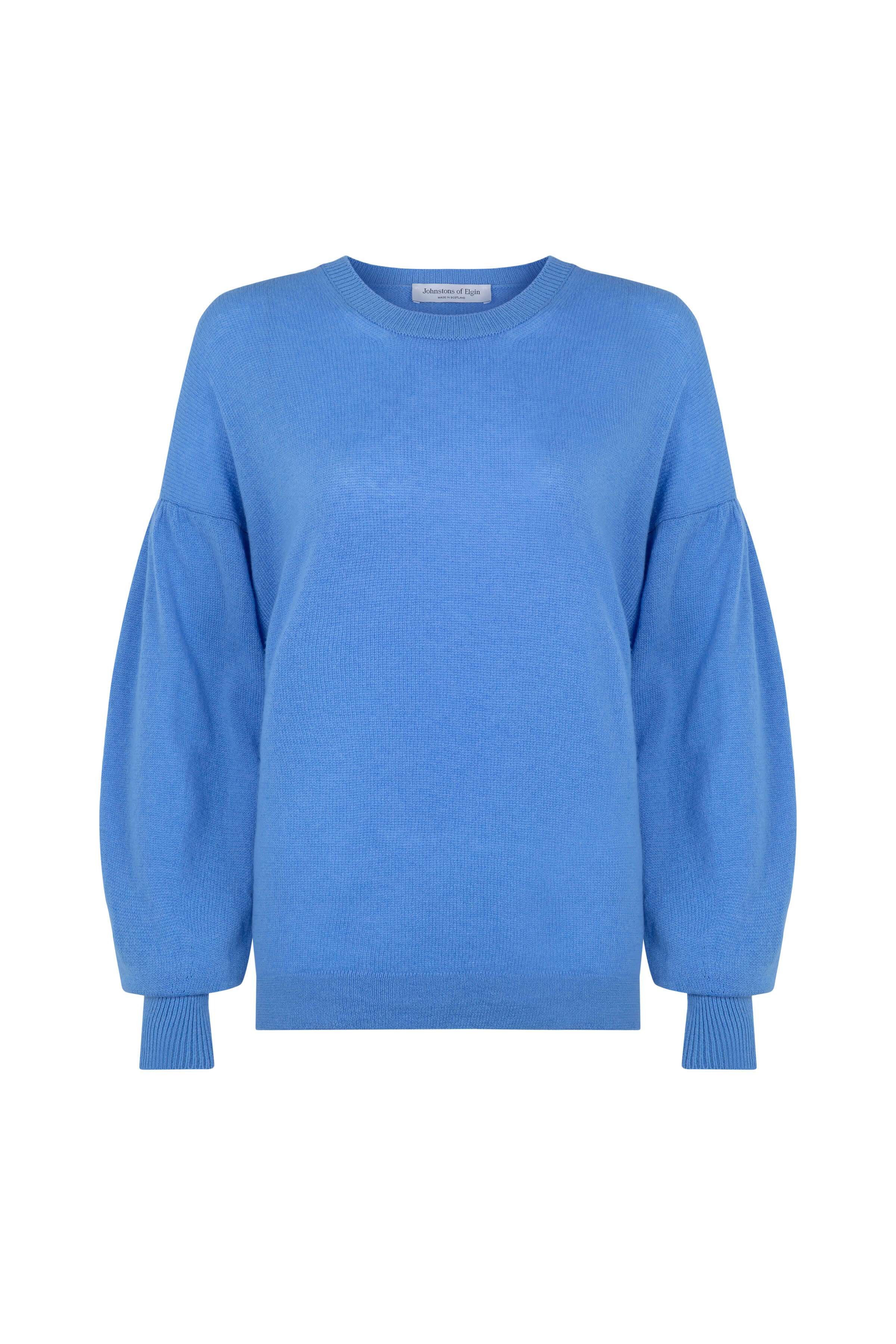 Balloon Sleeve Blue Cashmere Jumper Balloon Sleeve Blue Cashmere Jumper
