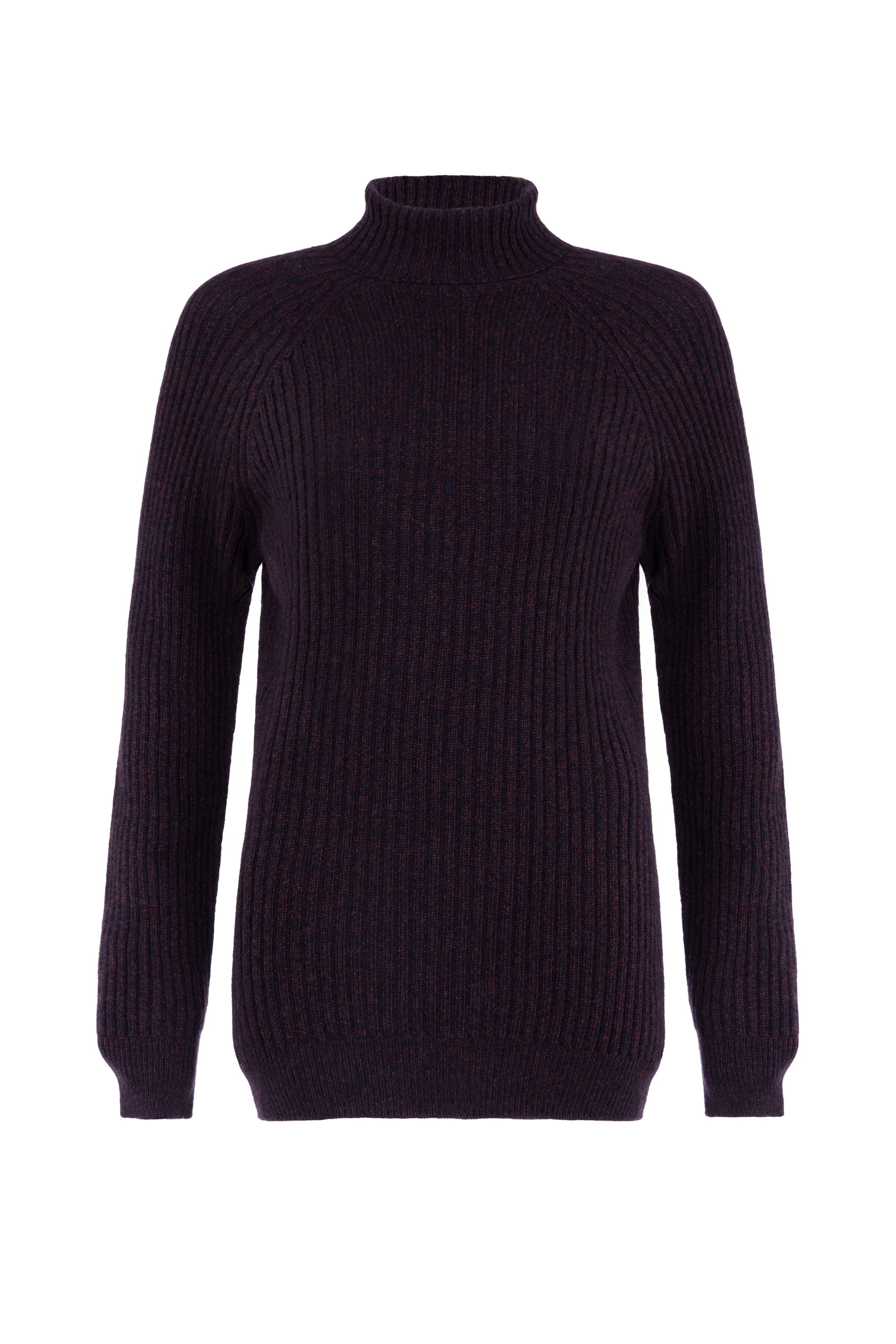 Cashmere Marl Roll Neck Dark Brown Jumper Cashmere Marl Roll Neck Dark Brown Jumper