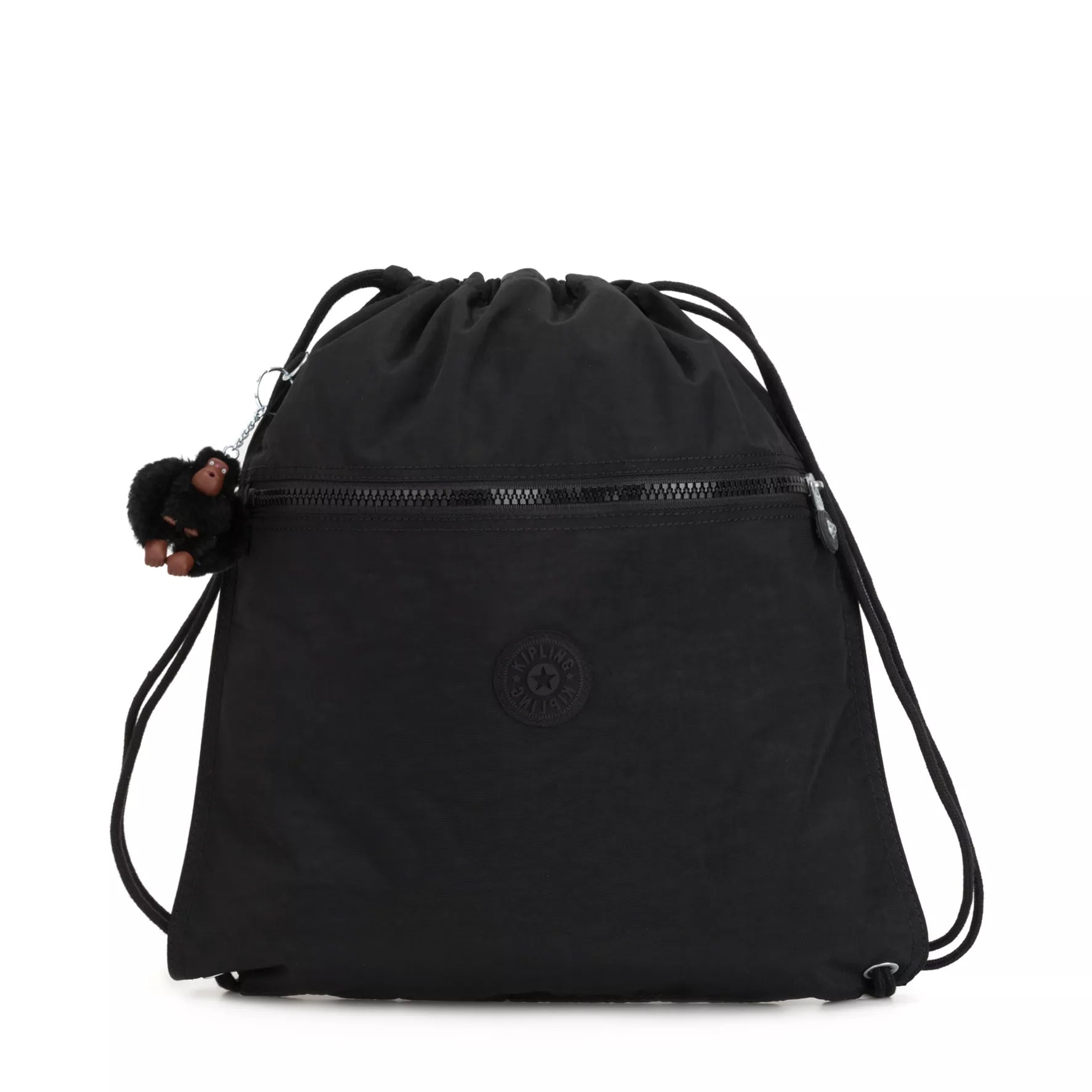 Kipling Medium Drawstring Bag Black % Polyamide