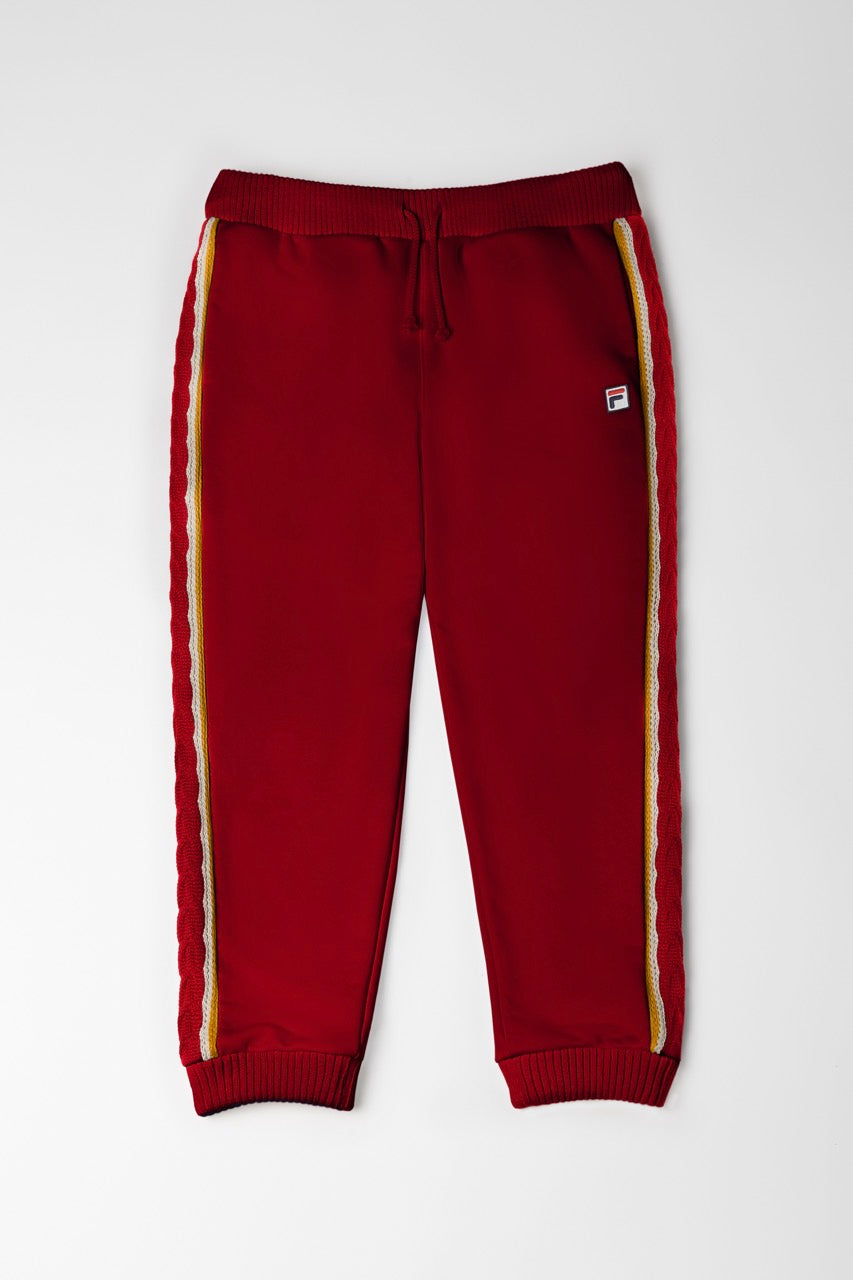 Fila Red Knitted Cuffed Sweatpants
