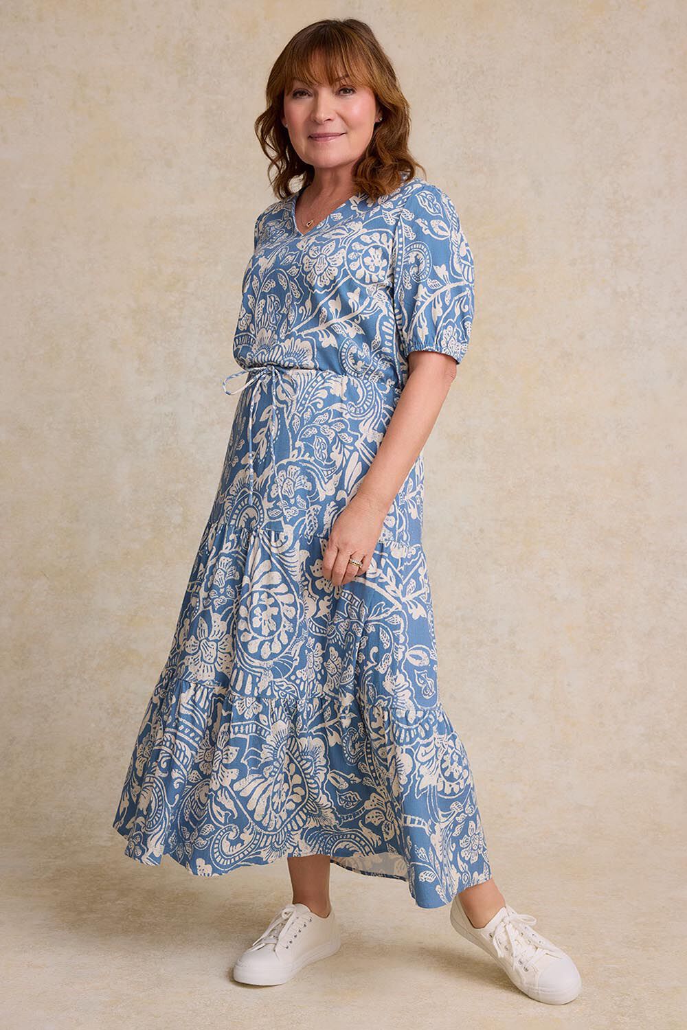 Bonmarche Paisley Print Dobby Tie Waist Dress Bonmarche Paisley Print Dobby Tie Waist Dress