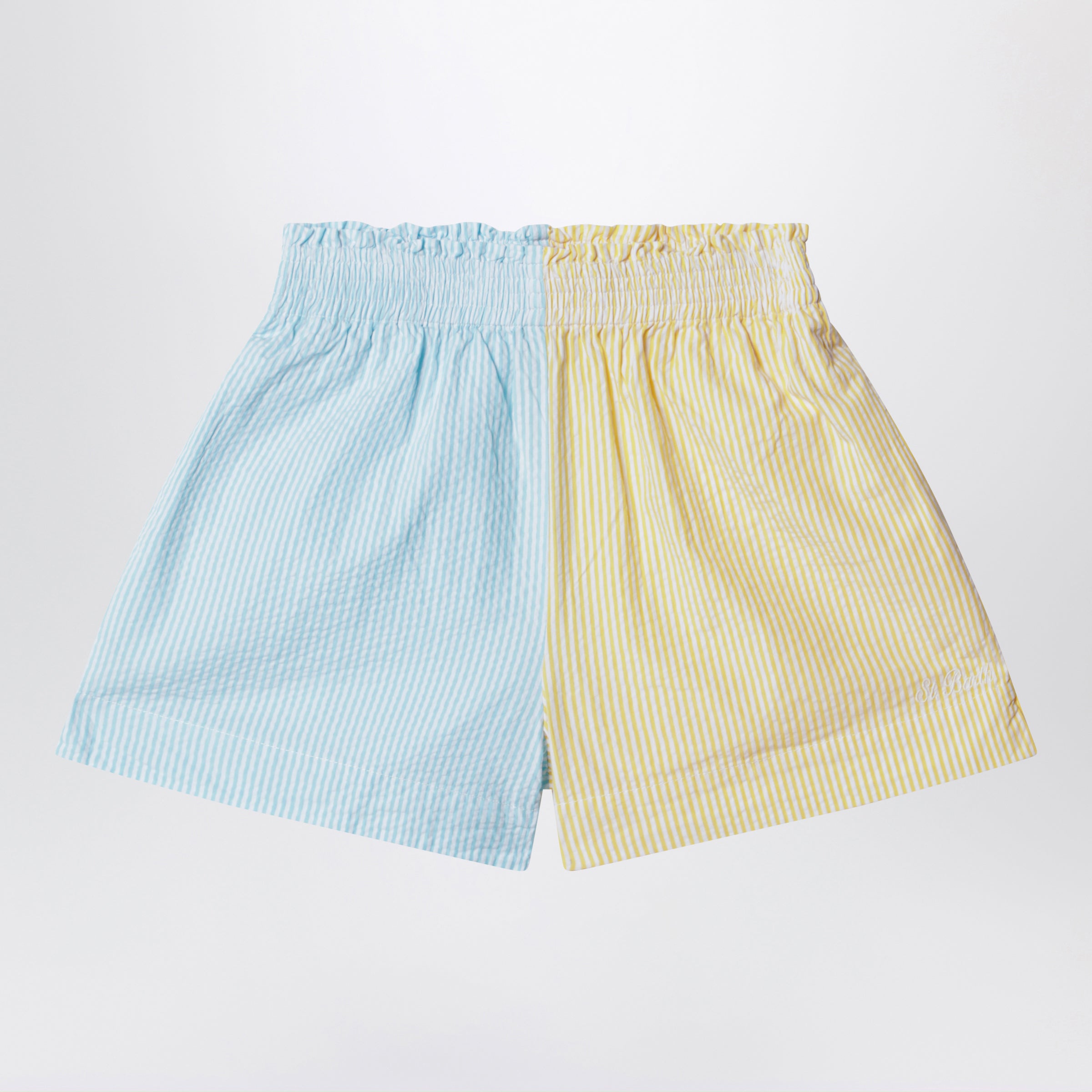 Color-block striped shorts
