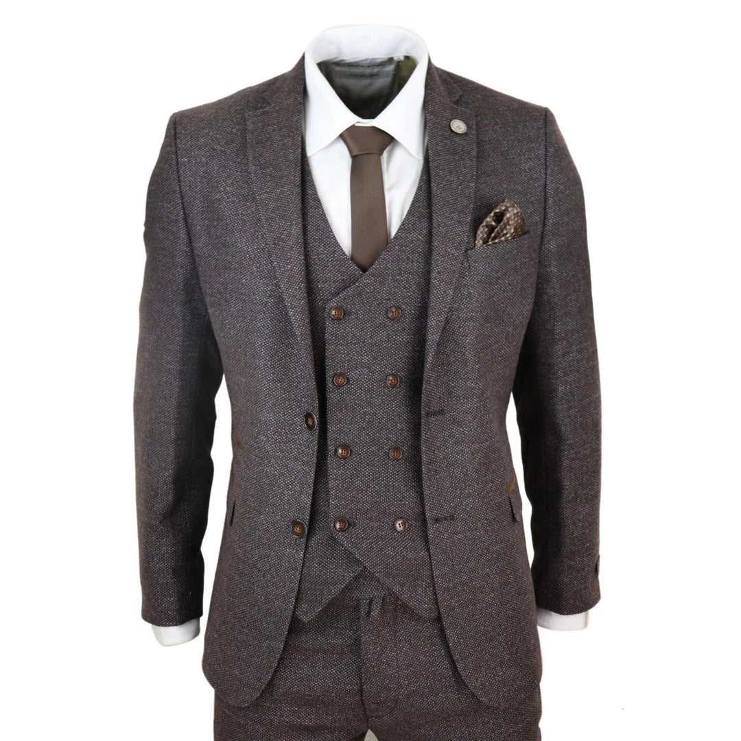 STZ – Men’s Wool Piece Suit Double Breasted Waistcoat Tweed s – ” Jacket ” Trousers