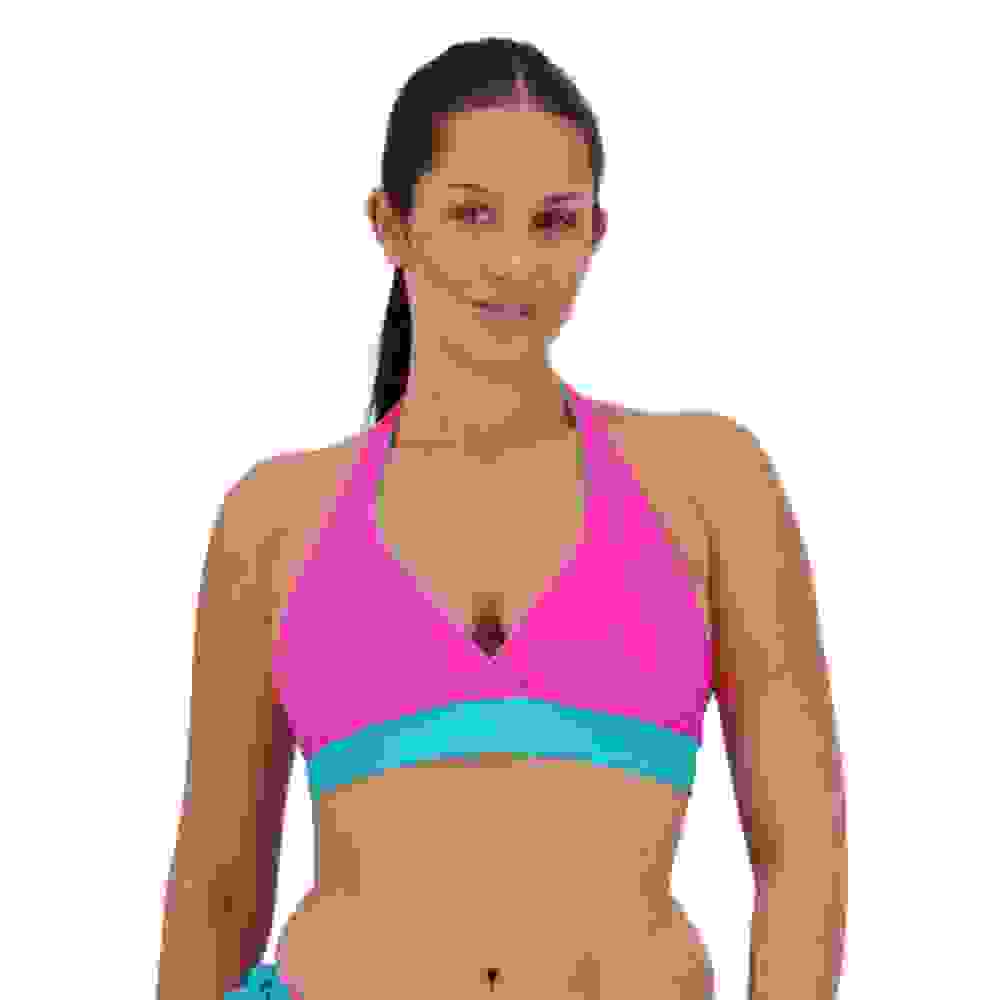 Moontide Reversible Tie Halterneck Bikini Top M – AquaPink Moontide Reversible Tie Halterneck Bikini Top M – AquaPink