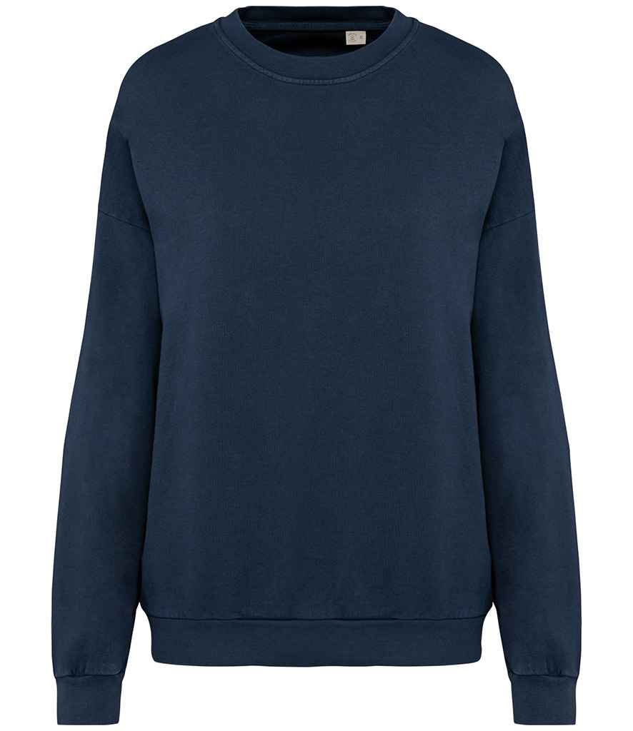 Organic Oversized French Terry Sweatshirt: Unisex – Washed Navy