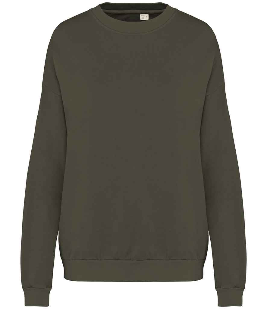 Organic Oversized French Terry Sweatshirt: Unisex – M Washed Organic Khaki