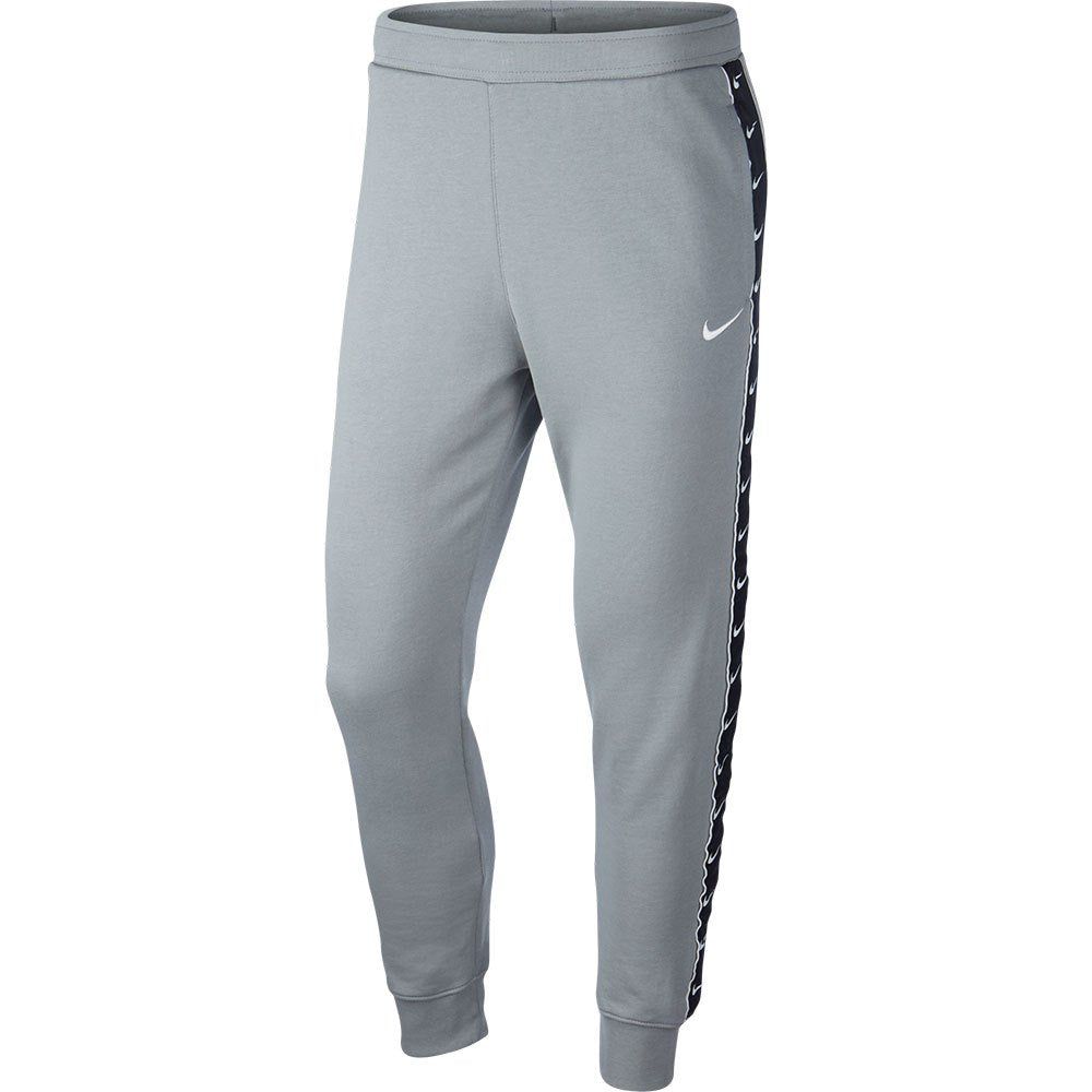 Nike Sportswear Swoosh Tape Fleece Pant Joggers – Grey Black – M Grey