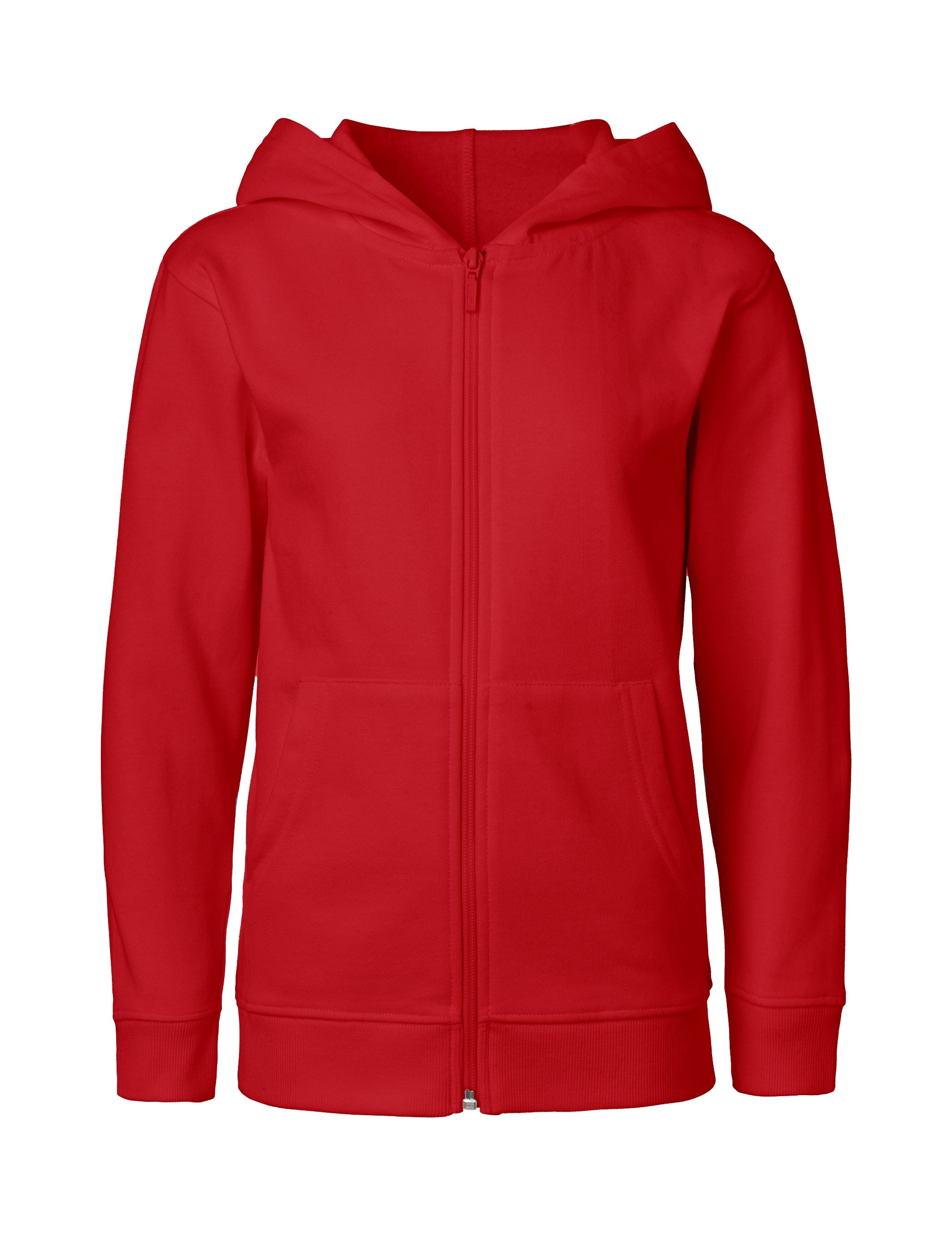 Fairtrade Organic Kids Zipped Hoodie – Red