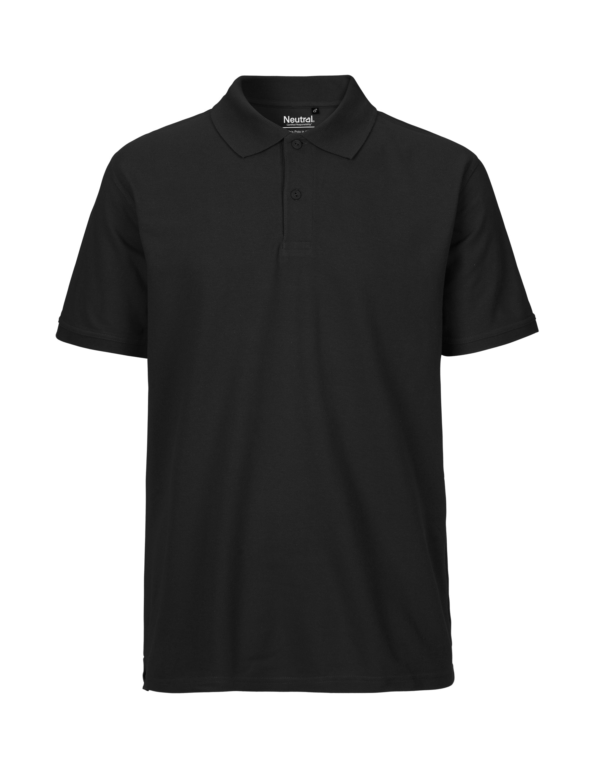 Fairtrade Organic Polo Shirt: Mens – L Black