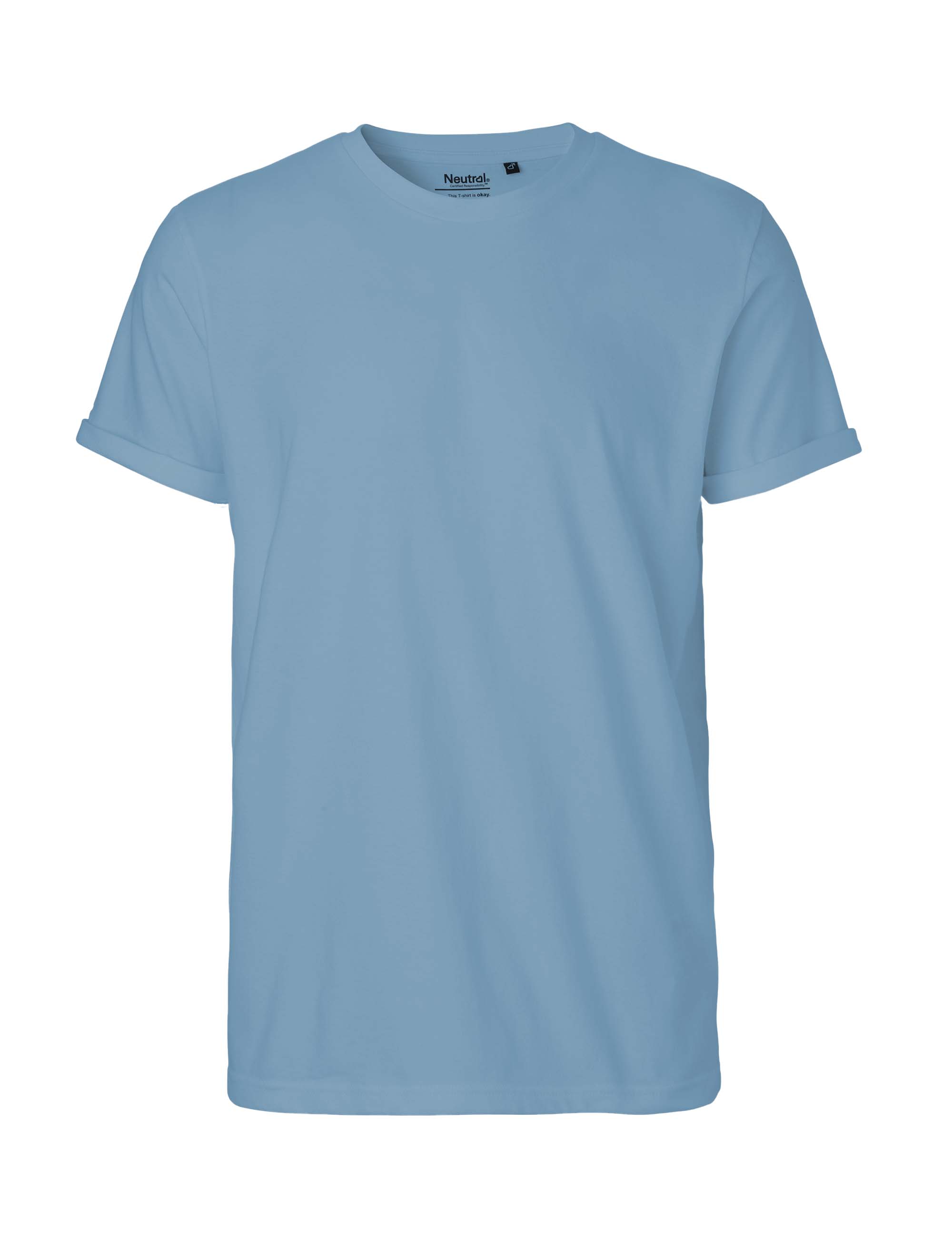 Fairtrade Organic Rolled Sleeve shirt: Mens – S Dusty Indigo Fairtrade Organic Rolled Sleeve shirt: Mens – S Dusty Indigo