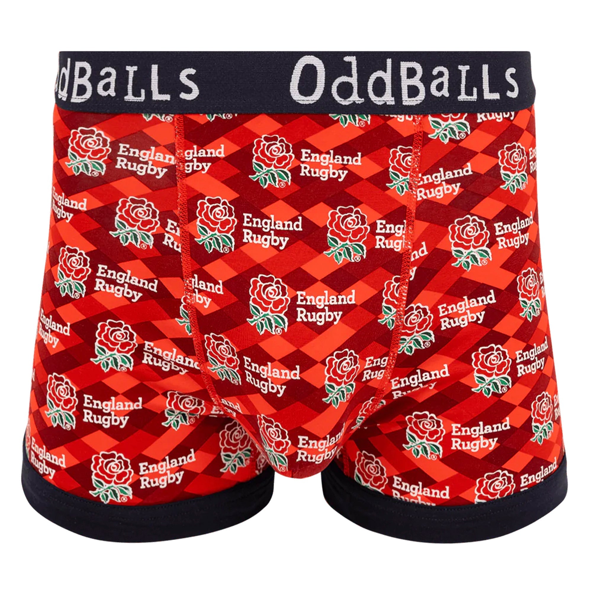 Mens England Rugby Boxer Shorts – Soft Cotton Sports Underwear – Red Mens England Rugby Boxer Shorts – Soft Cotton Sports Underwear – Red