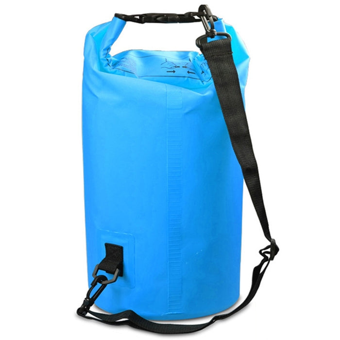 Outdoor Waterproof Double Shoulder Bag Dry Sack PVC Barrel Bag, Capacity: L, Capacity: L Orange, – Capacity: L Sky Blue Sky Blue