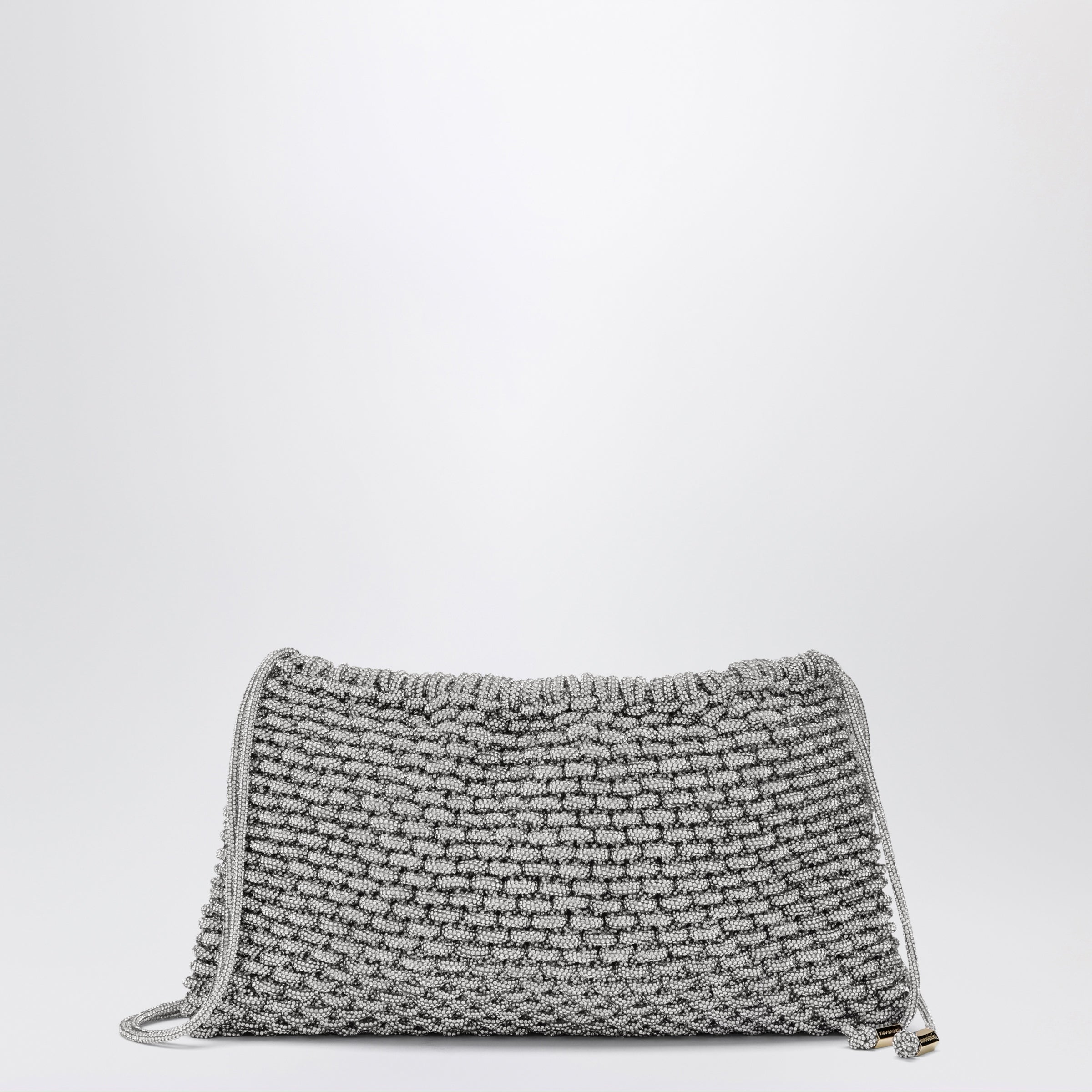 Penelope silver jewel bag with crystals