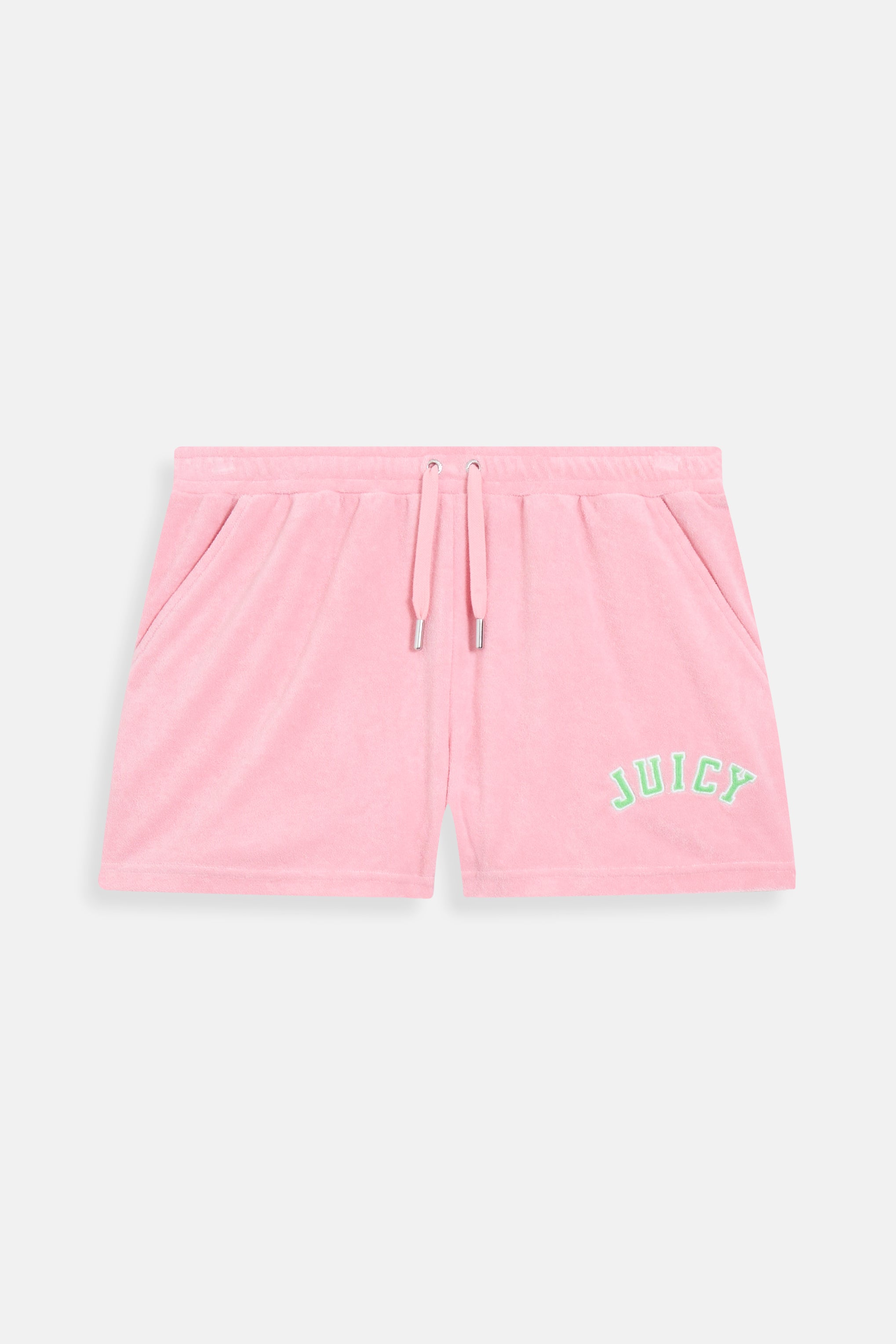 JUICY PINK COLLEGIATE TOWELLING SHORTS – X Pink