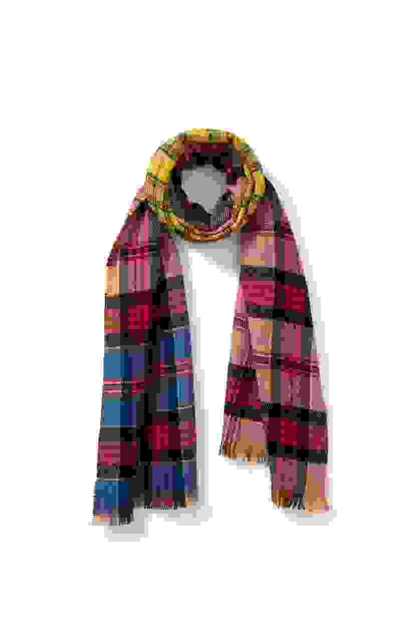 Style Rosh Double Face Woven Check Scarf