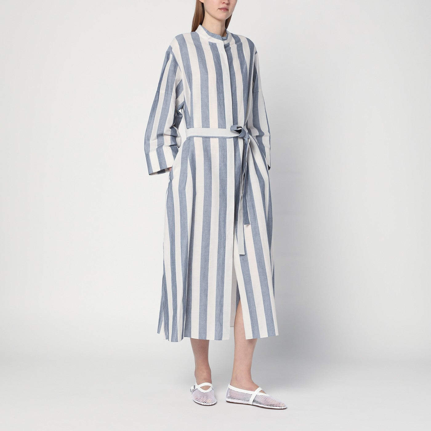 Whiteblue striped shirt dress Whiteblue striped shirt dress