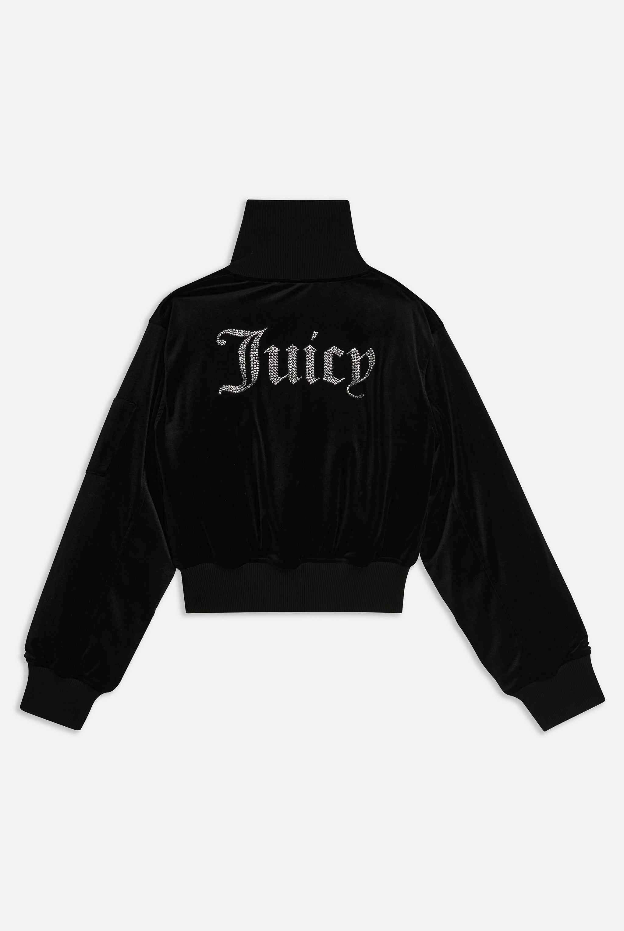 BLACK VELOUR BOMBER JACKET – X Black