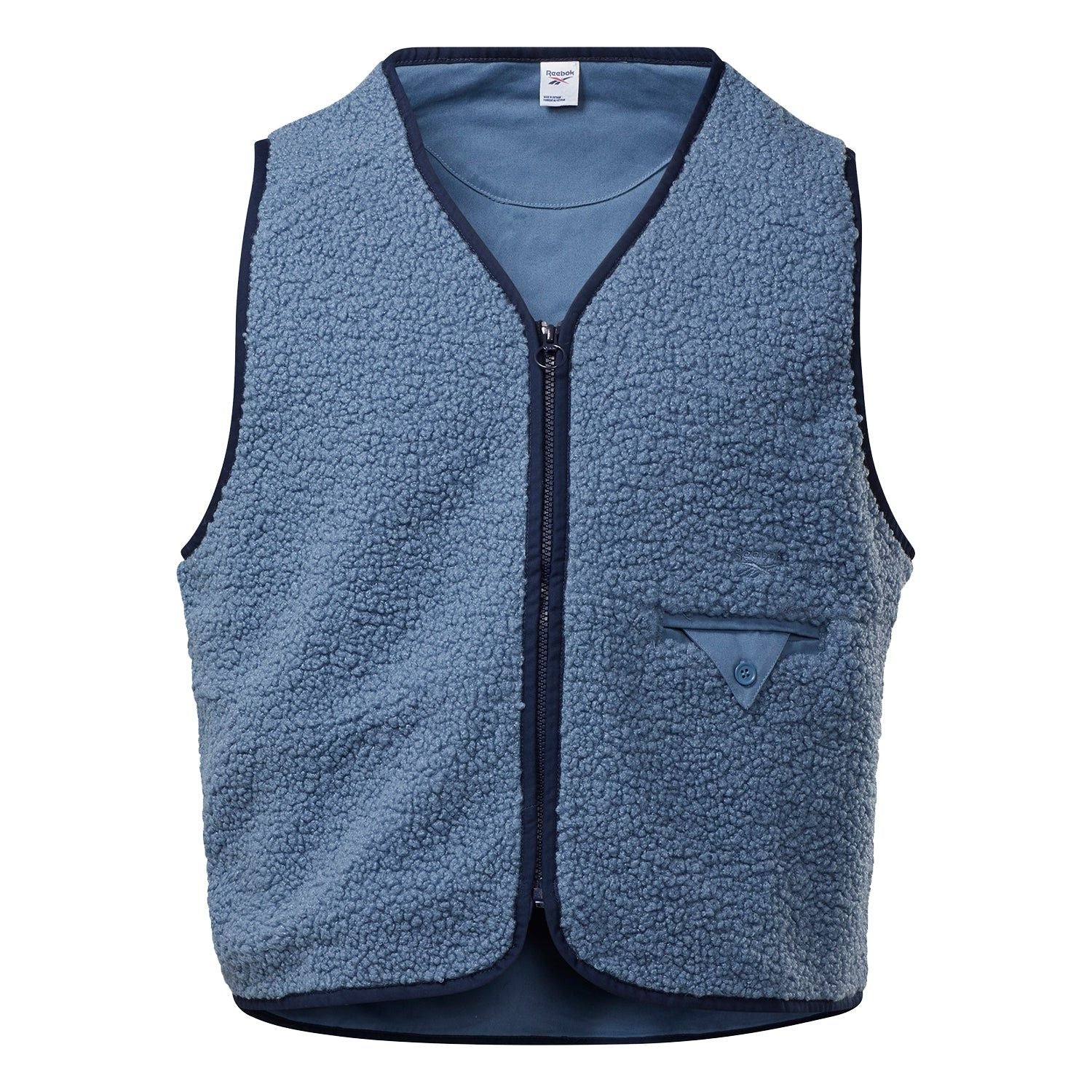 Reebok Classics Sherpa Vest Gilet – Blue – L Blue