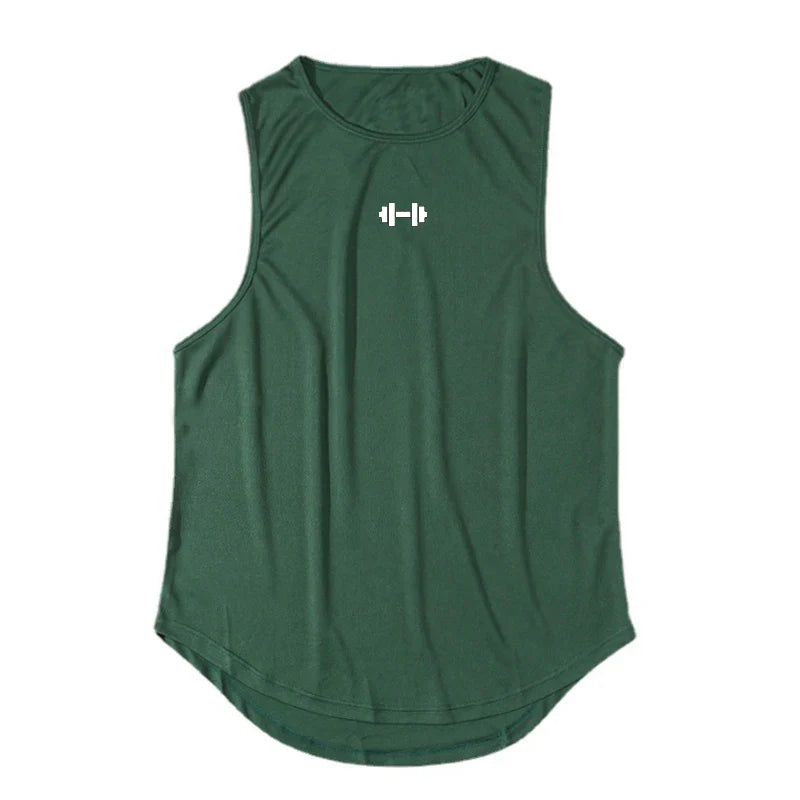 Summer Men’s Gym Tank Top Fitness Training Clothing Quick-drying Loose Bodybuilding Sleeveless Shirt Men Fashion Basketball Vest – green X No Summer Men’s Gym Tank Top Fitness Training Clothing Quick-drying Loose Bodybuilding Sleeveless Shirt Men Fashion Basketball Vest – green X No
