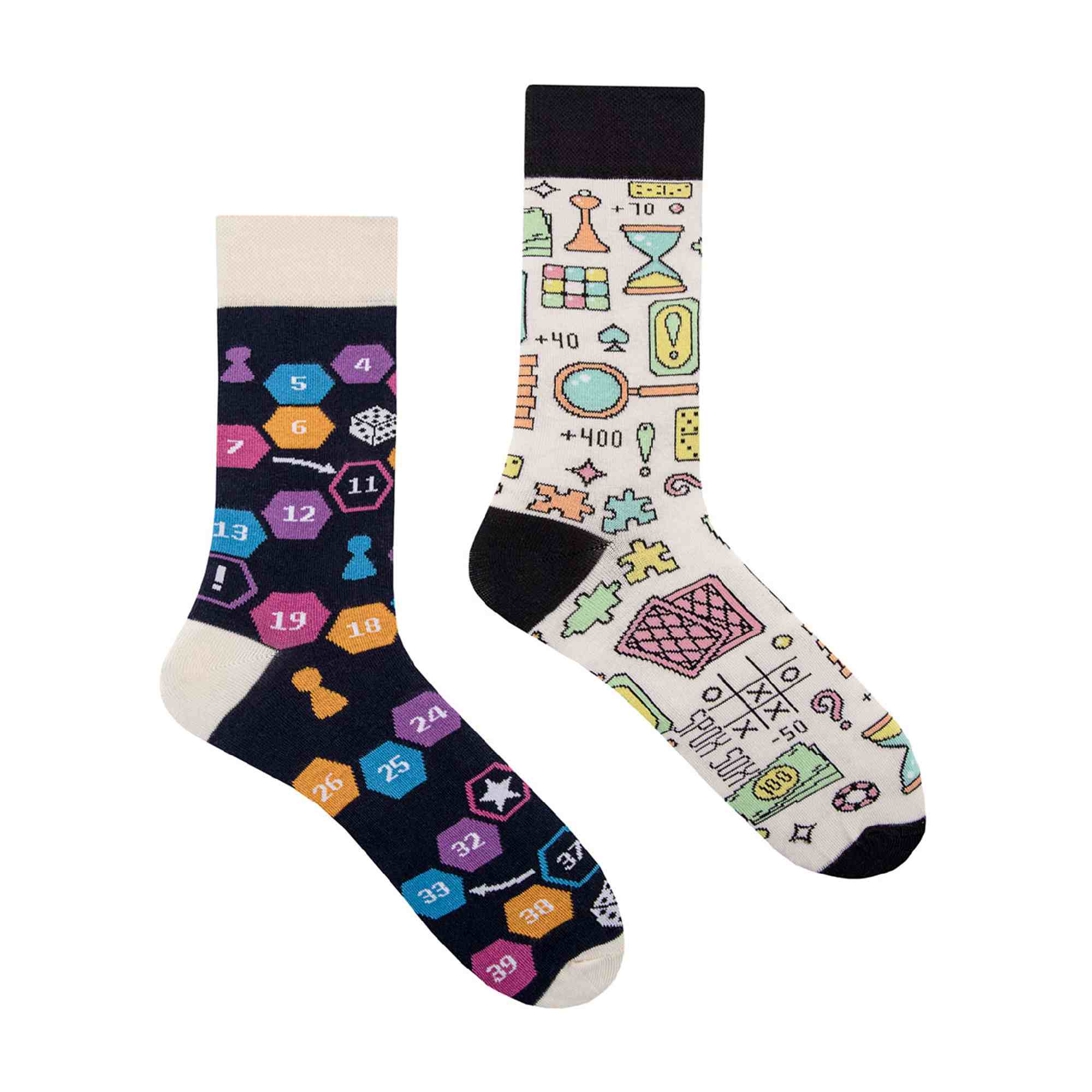 Pack Unisex Mismatched Novelty Odd Socks – Board Games – – Board Games