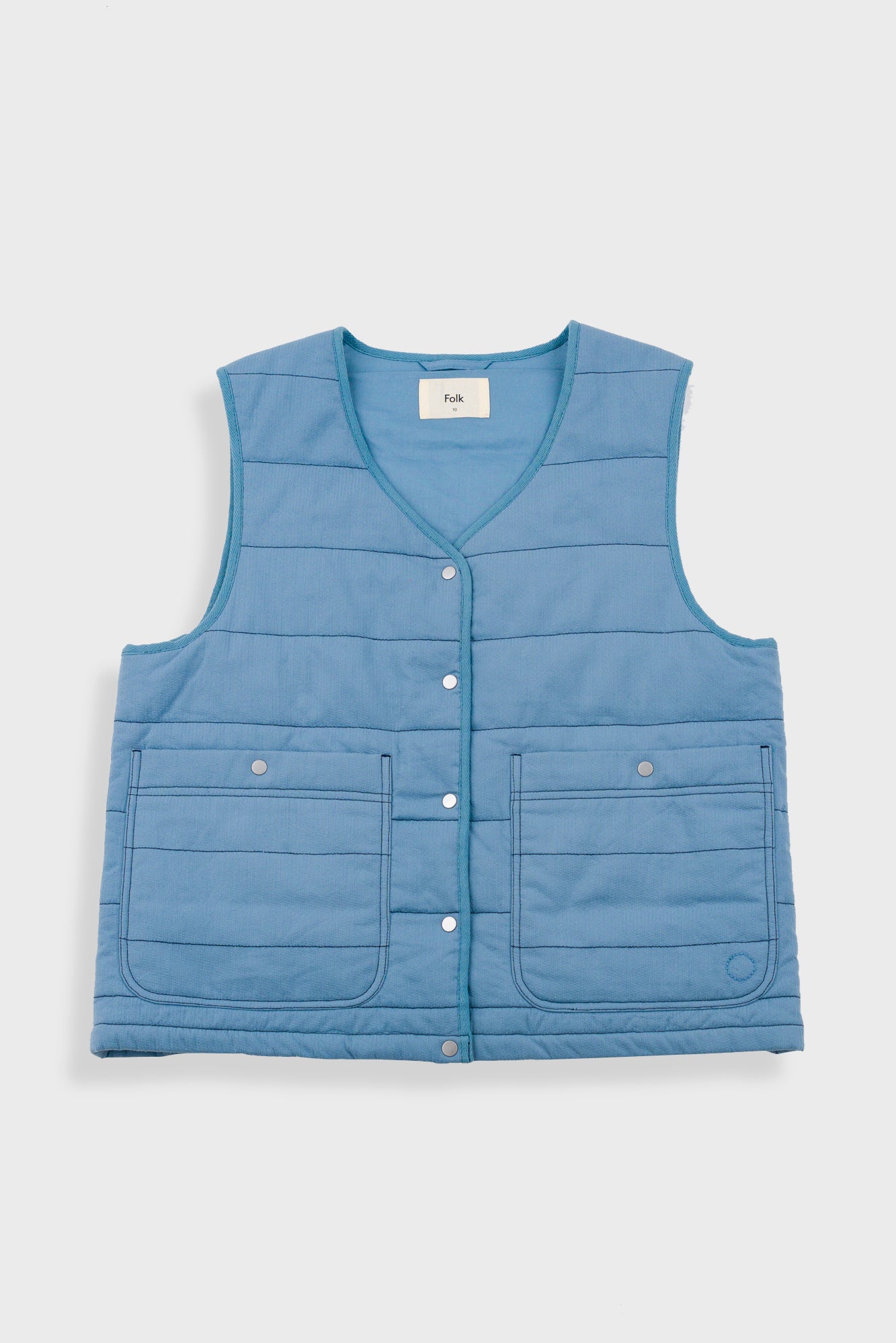 Gilet – Light Indigo Topstitch