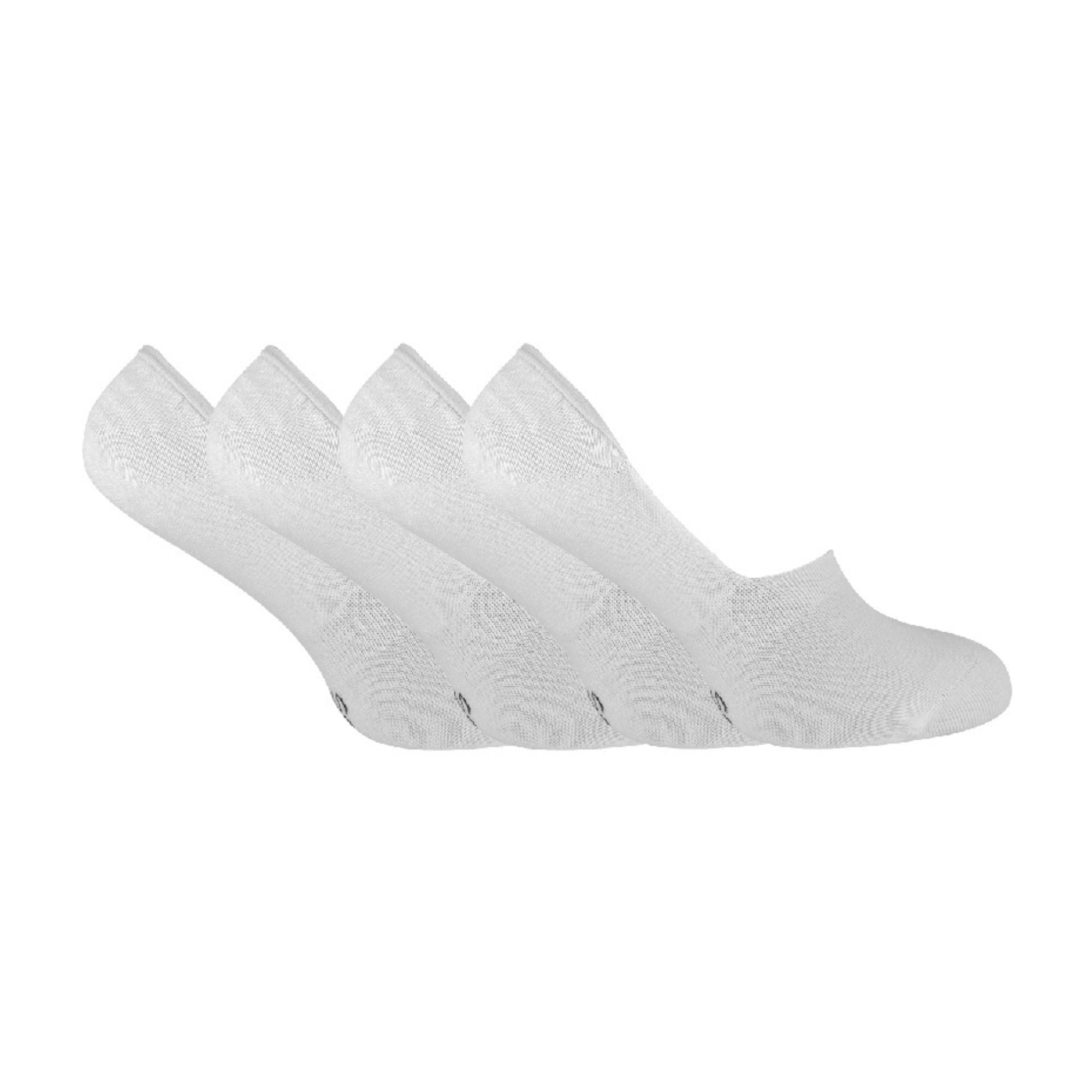 Pack Unisex Luxury Bamboo No Show Invisible Socks – – White