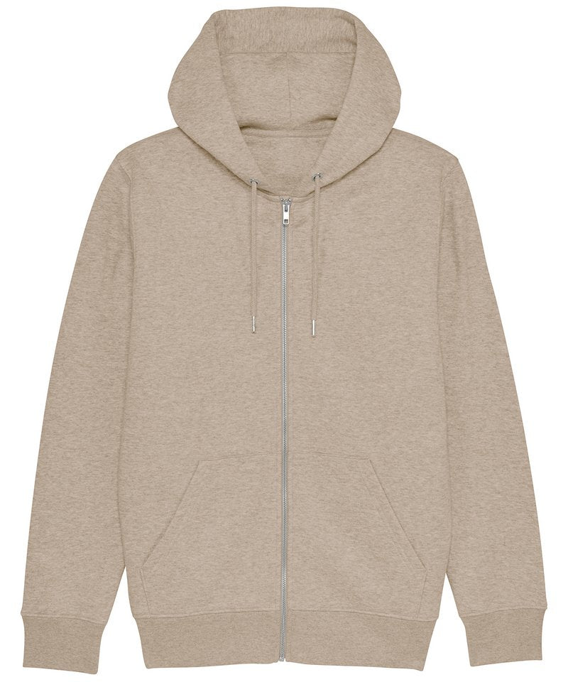 Organic Colours Zipped Hoodie – S Heather Sand