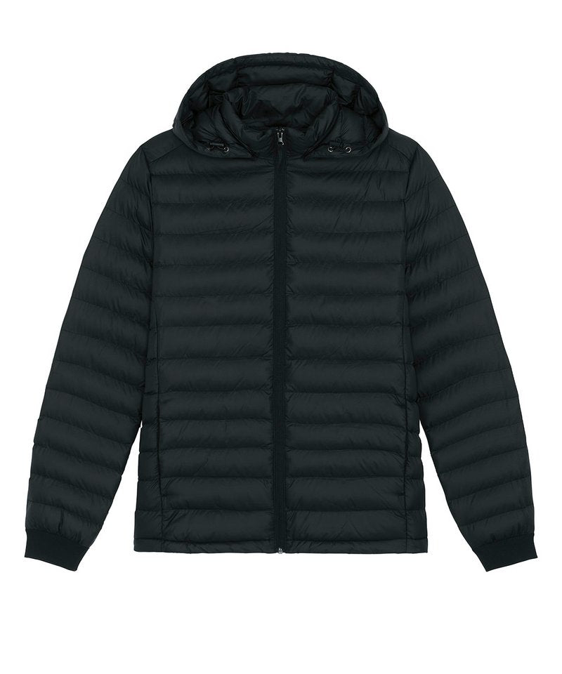 Recycled Polyester Puffer Jacket: Mens – Black